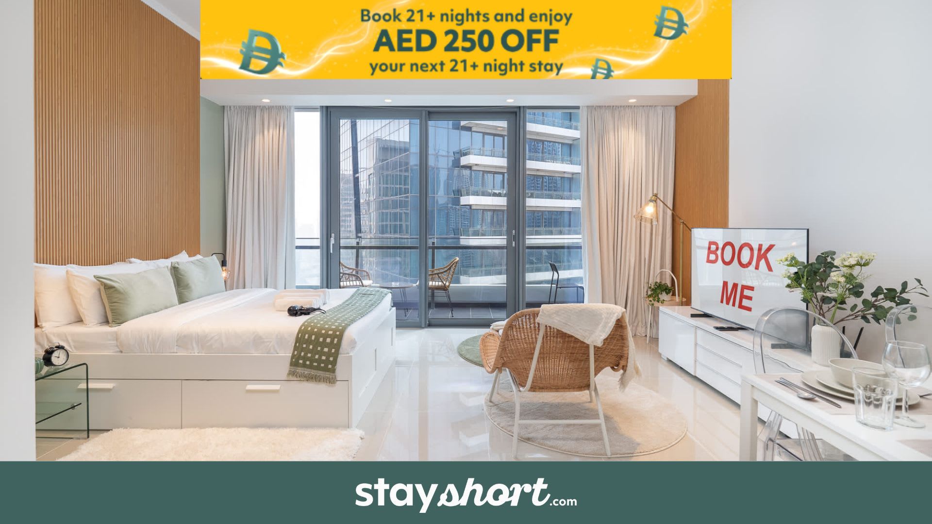 Free housekeeping visits during your stay - StayShort - Welcoming studio apartment perfect for 2 in Dubai Marina — Dubai Marina, Dubai — vacation rental