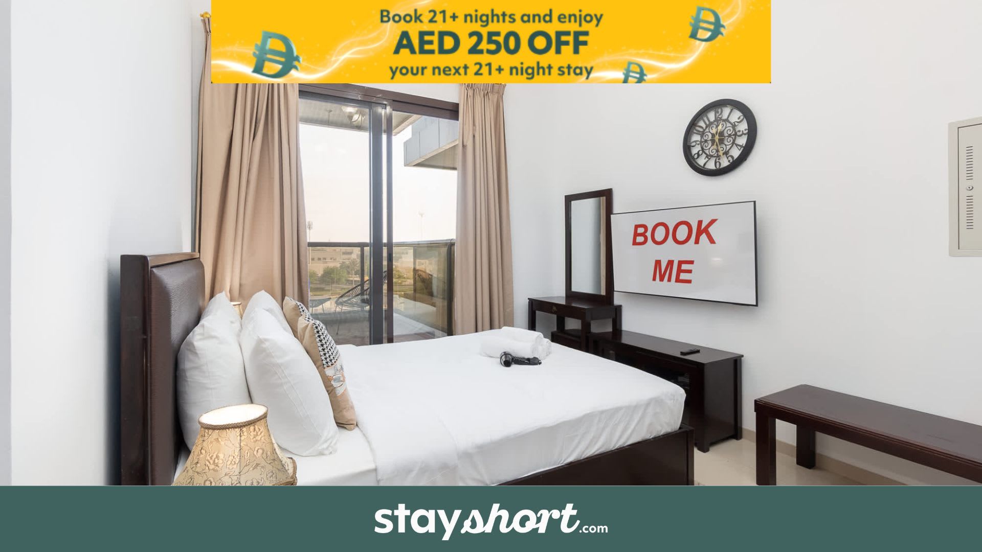 Free housekeeping visits during your stay - StayShort - Modern Dubai Sports City Retreat Excellent Location Sleeps 2 — Sports City, Dubai — vacation rental