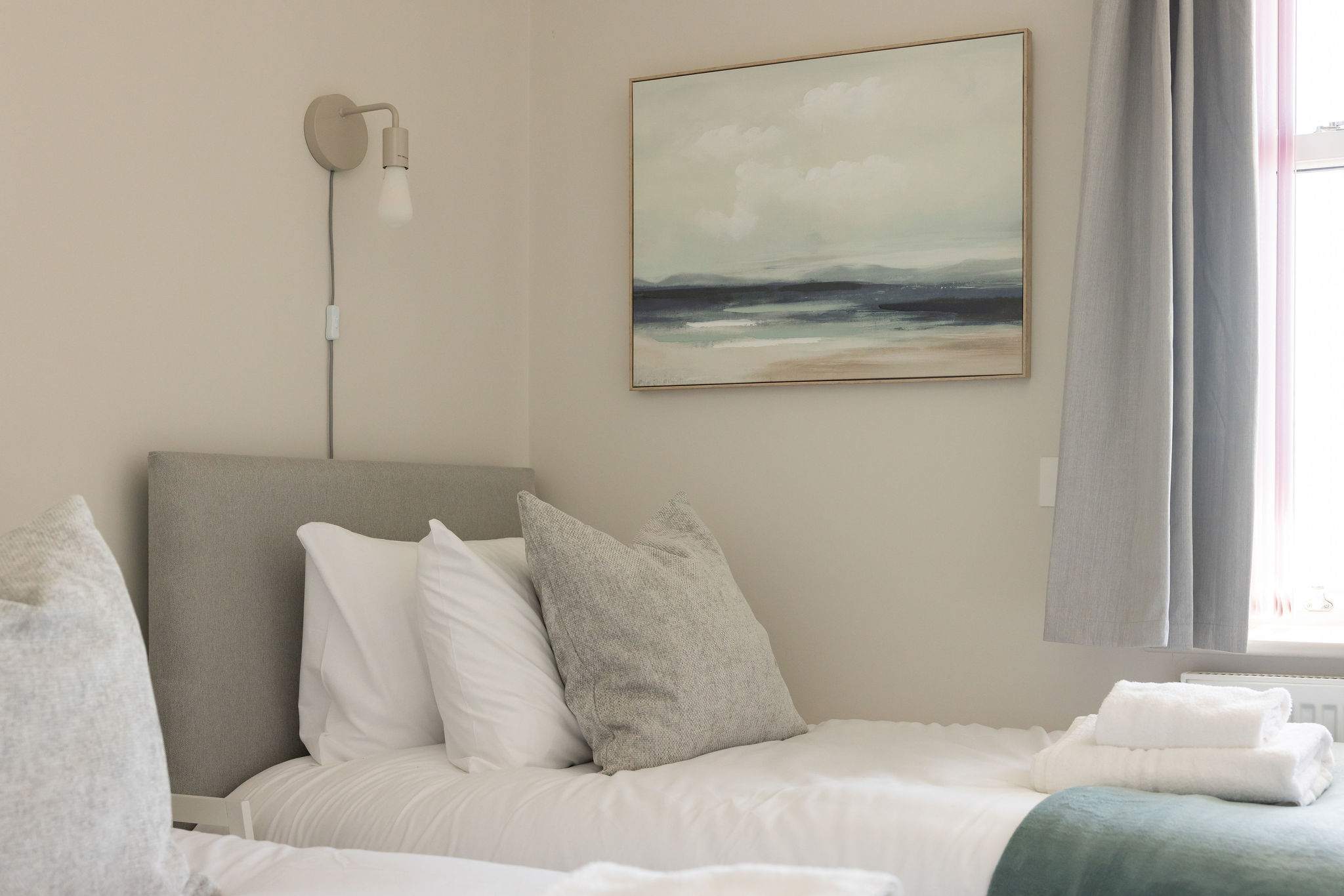 Well-presented interiors offer a practical and comfortable stay by the sea.