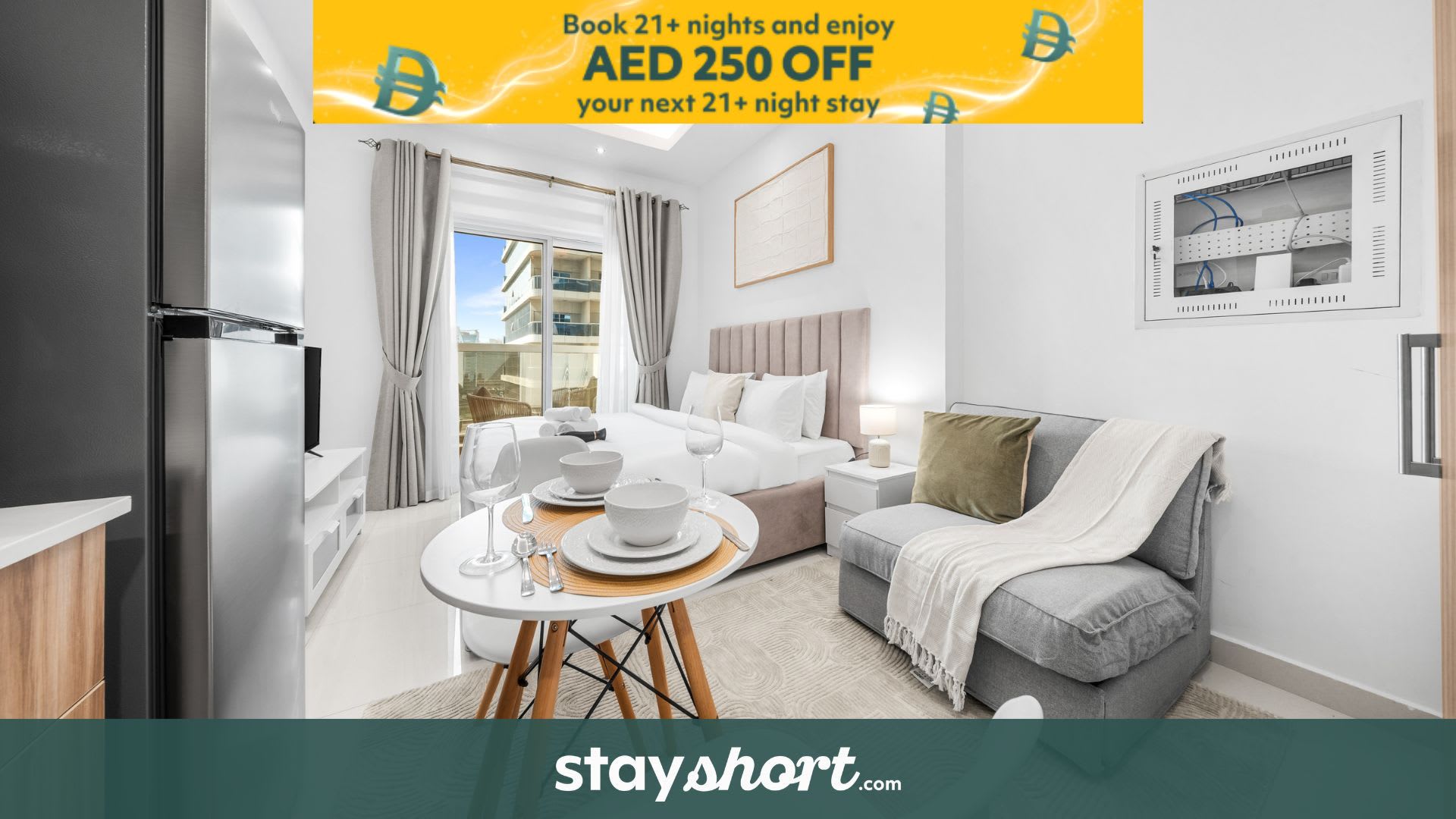 Free housekeeping visits during your stay - StayShort - Cozy Studio in Sposrt City that Sleeps 3 — Sports City, Dubai — vacation rental