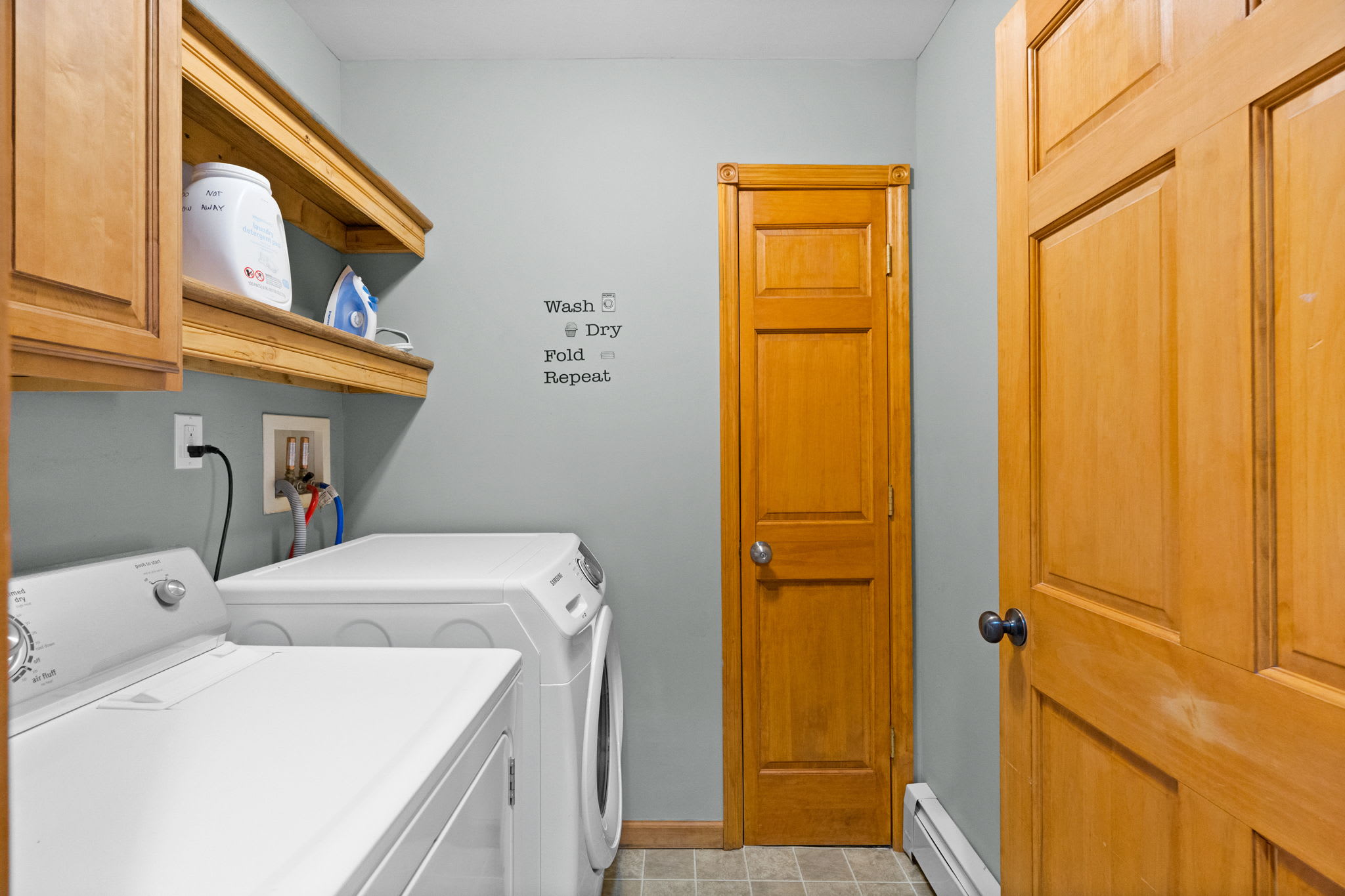 On-site laundry room so you can pack light and stay longer