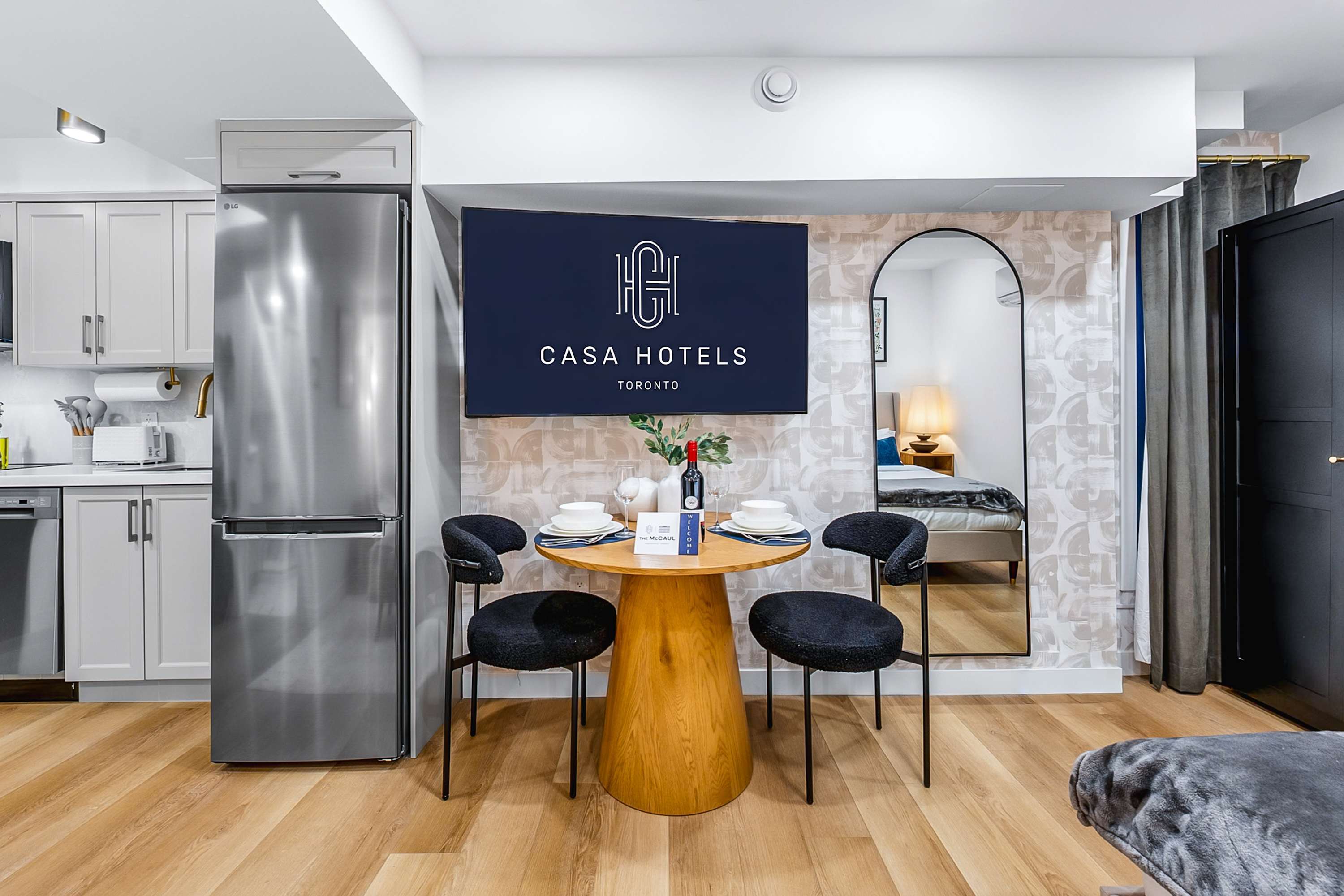 Modern décor with cozy touches for a true home-away-from-home feel.