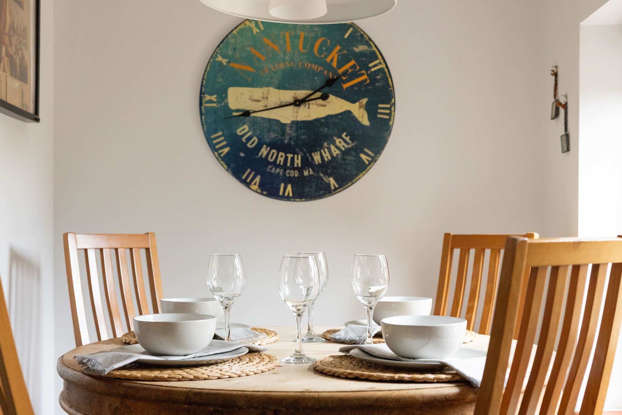 Enjoy meals together in this bright dining space