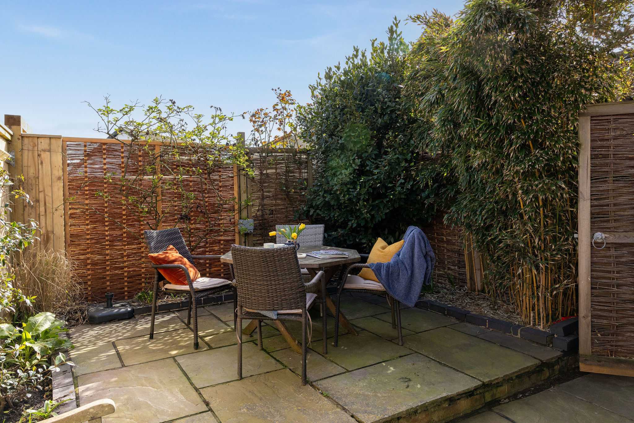 Private patio perfect for morning coffee or evening drinks