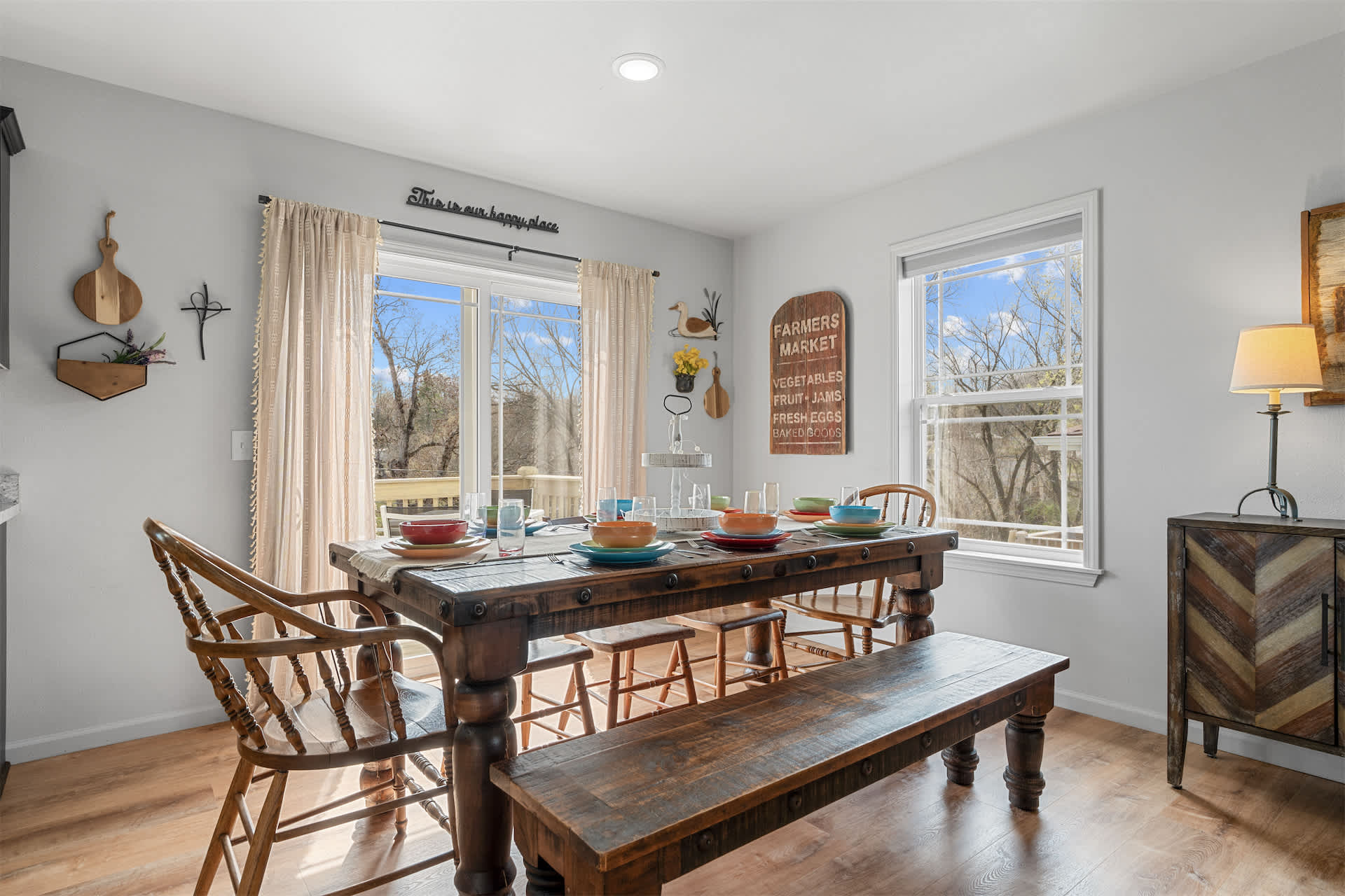 Make mealtime memories together at the dining table, seating 8​