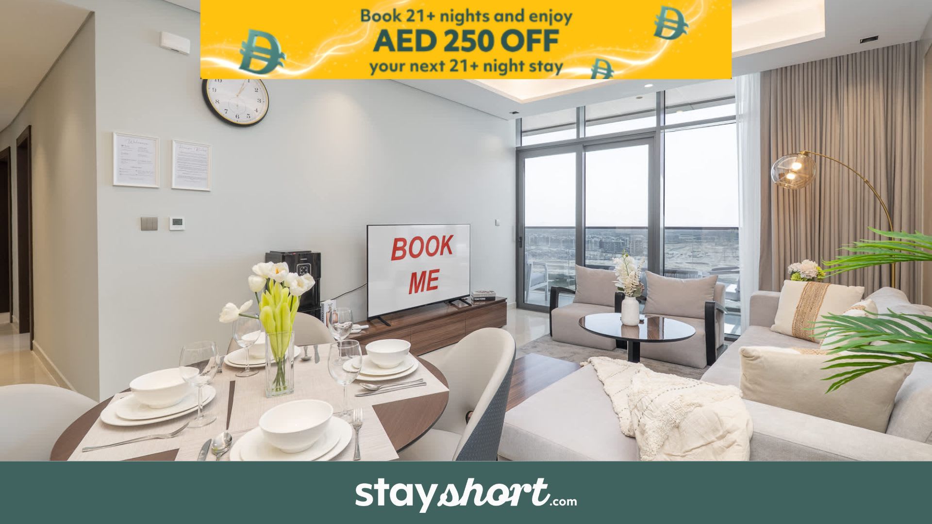 Free housekeeping visits during your stay - StayShort - Elegant 2BR Retreat in Nobles Tower — Business Bay, Dubai — vacation rental