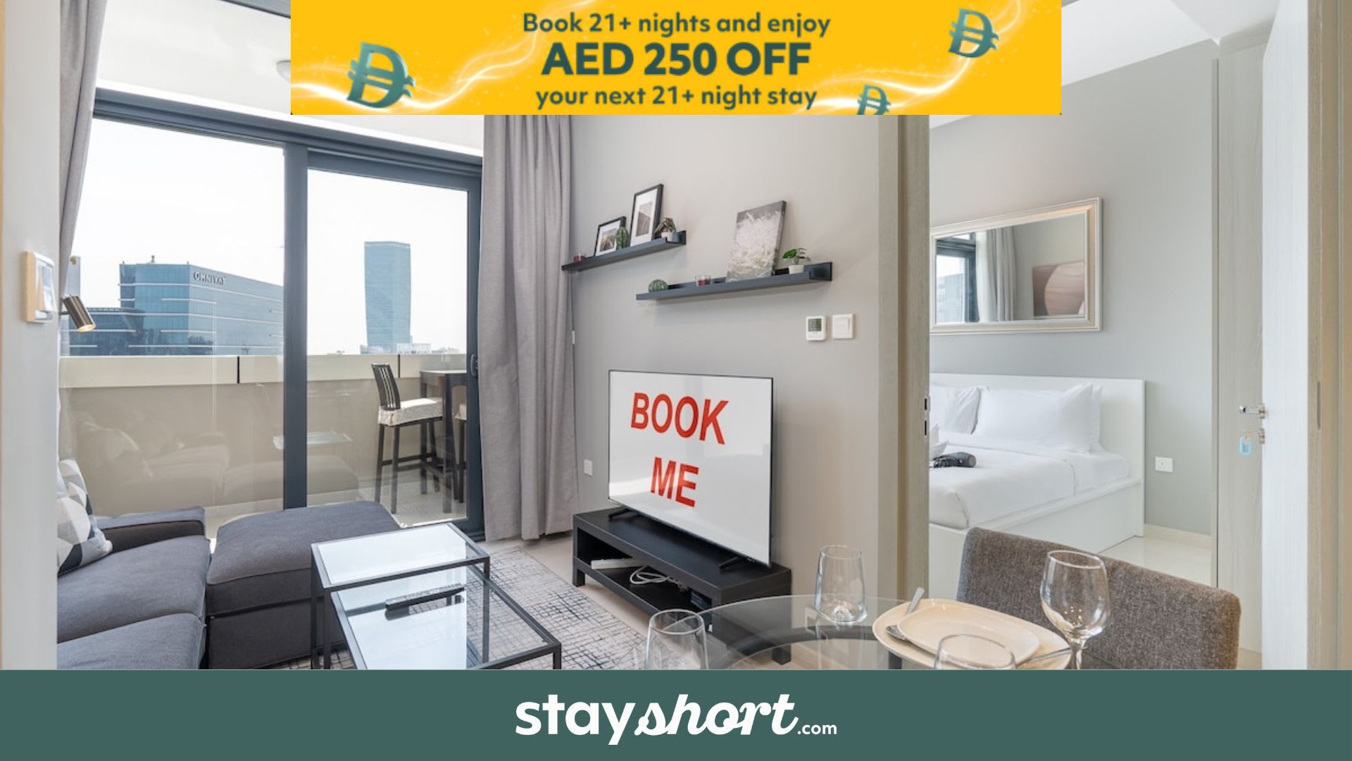 Free housekeeping visits during your stay - StayShort - Elegant 1BR Apartment in Business Bay Canal Views — Business Bay, Dubai — vacation rental