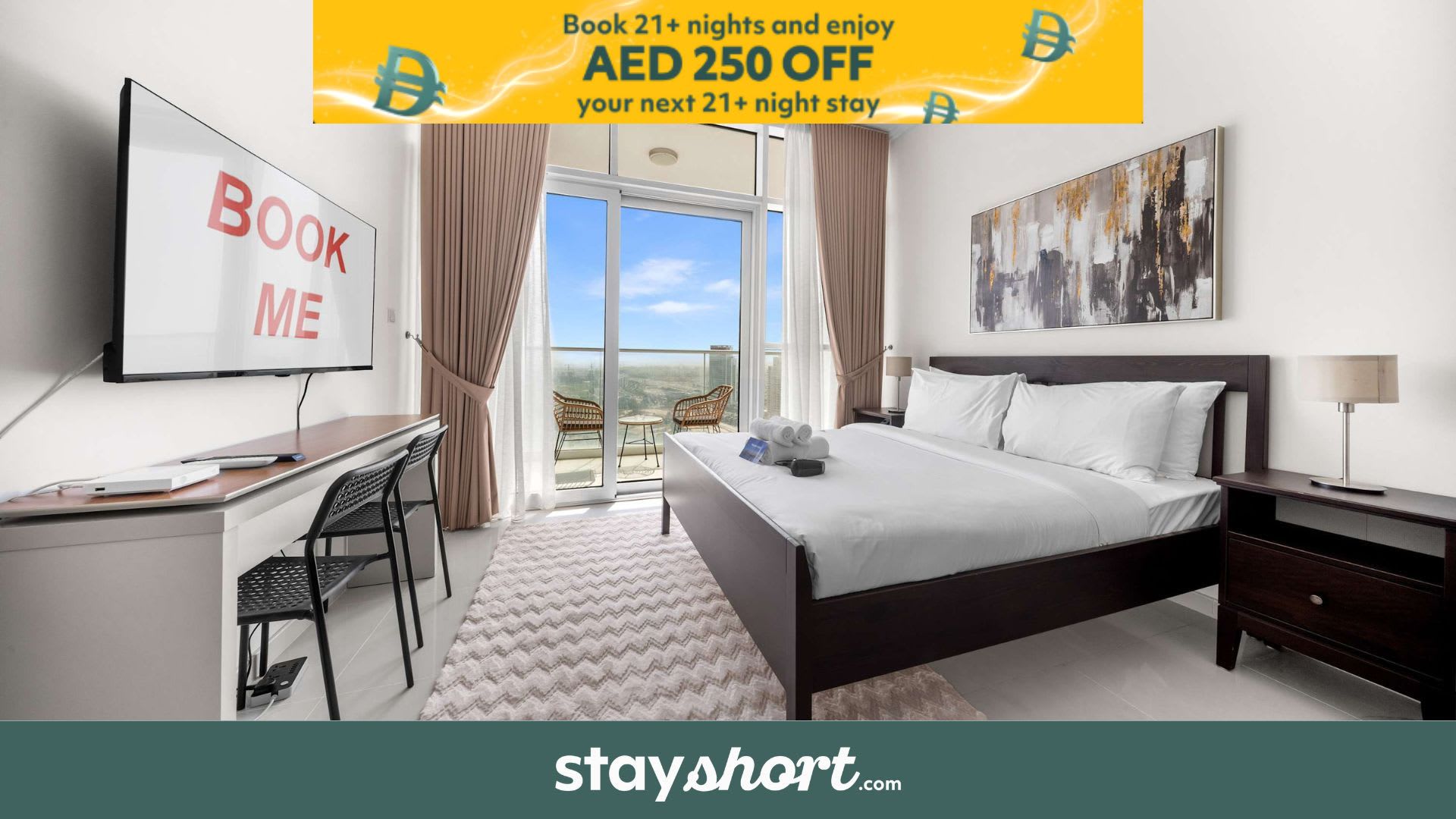 Free housekeeping visits during your stay - StayShort - Damac Hills Sleeps 3 close to Golf Courses! — Damac Hills, Dubai — vacation rental