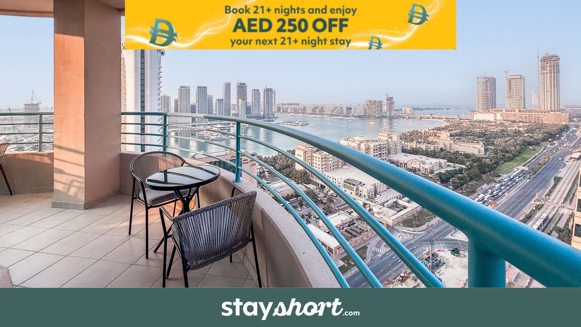 Free housekeeping visits during your stay - StayShort - Spacious 2BR in Dubai Marina with Huge Balcony — Dubai Marina, Dubai — vacation rental