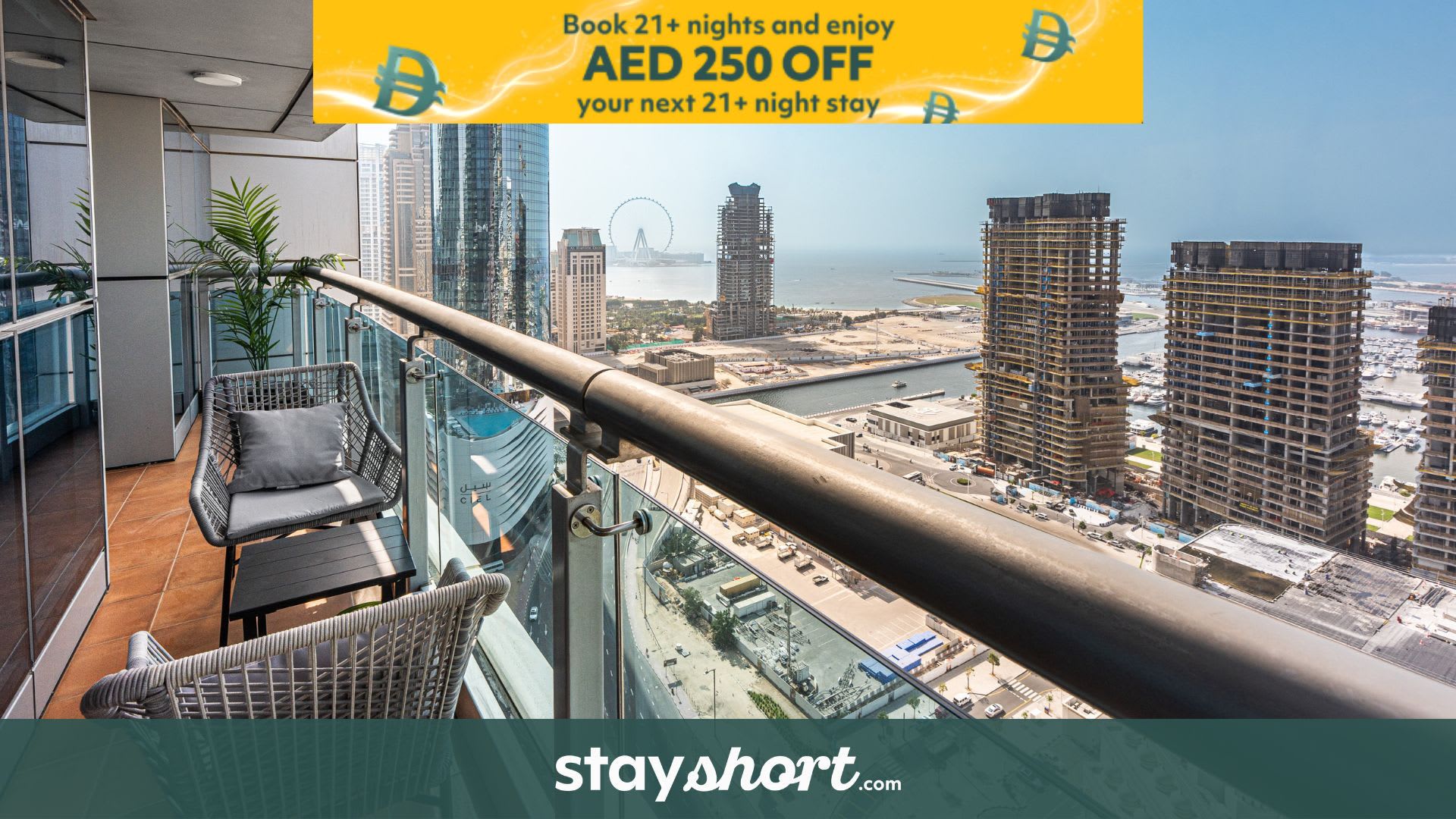 Free housekeeping visits during your stay - StayShort - Modern 2BR in Dubai Marina that Sleeps 6 — Dubai Marina, Dubai — vacation rental