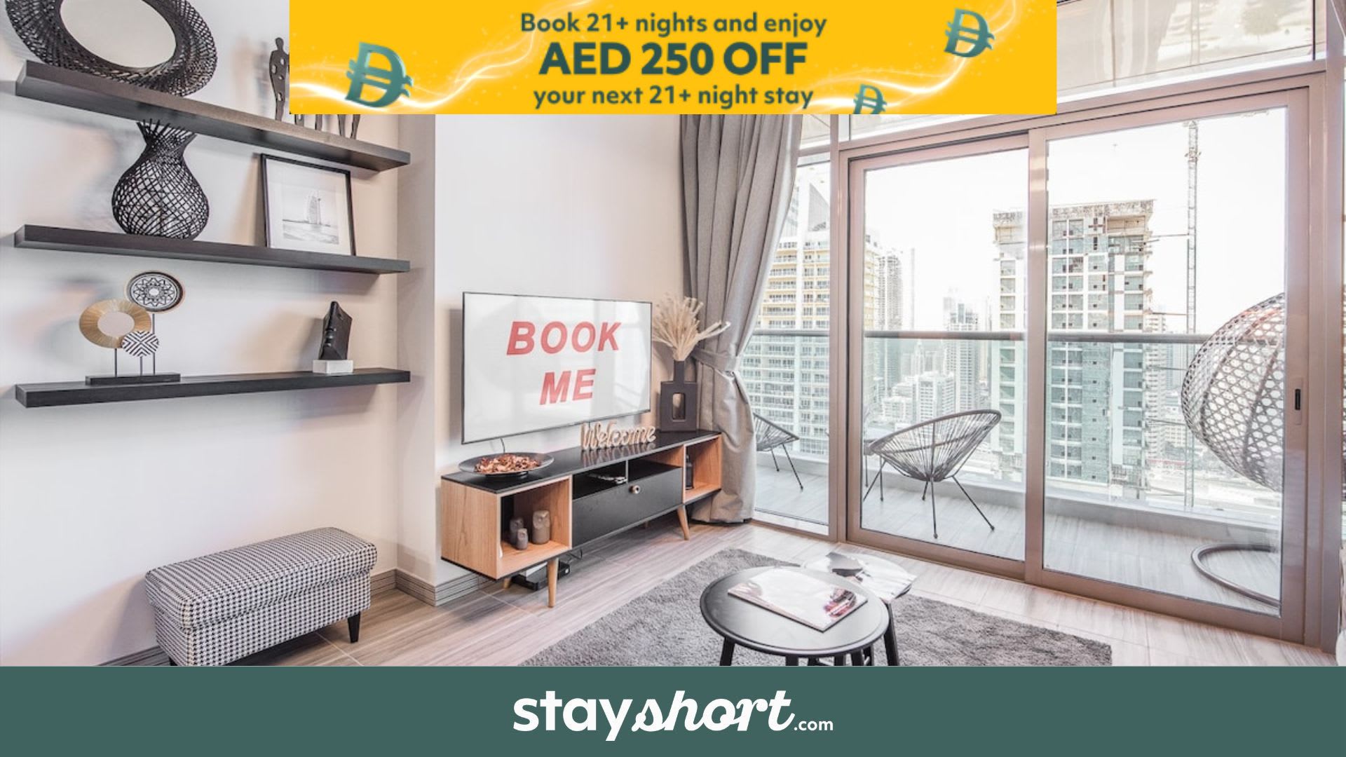 Free housekeeping visits during your stay - StayShort - Remarkable 1BR in JLT - Sleeps 4! — JLT, دبي — vacation rental