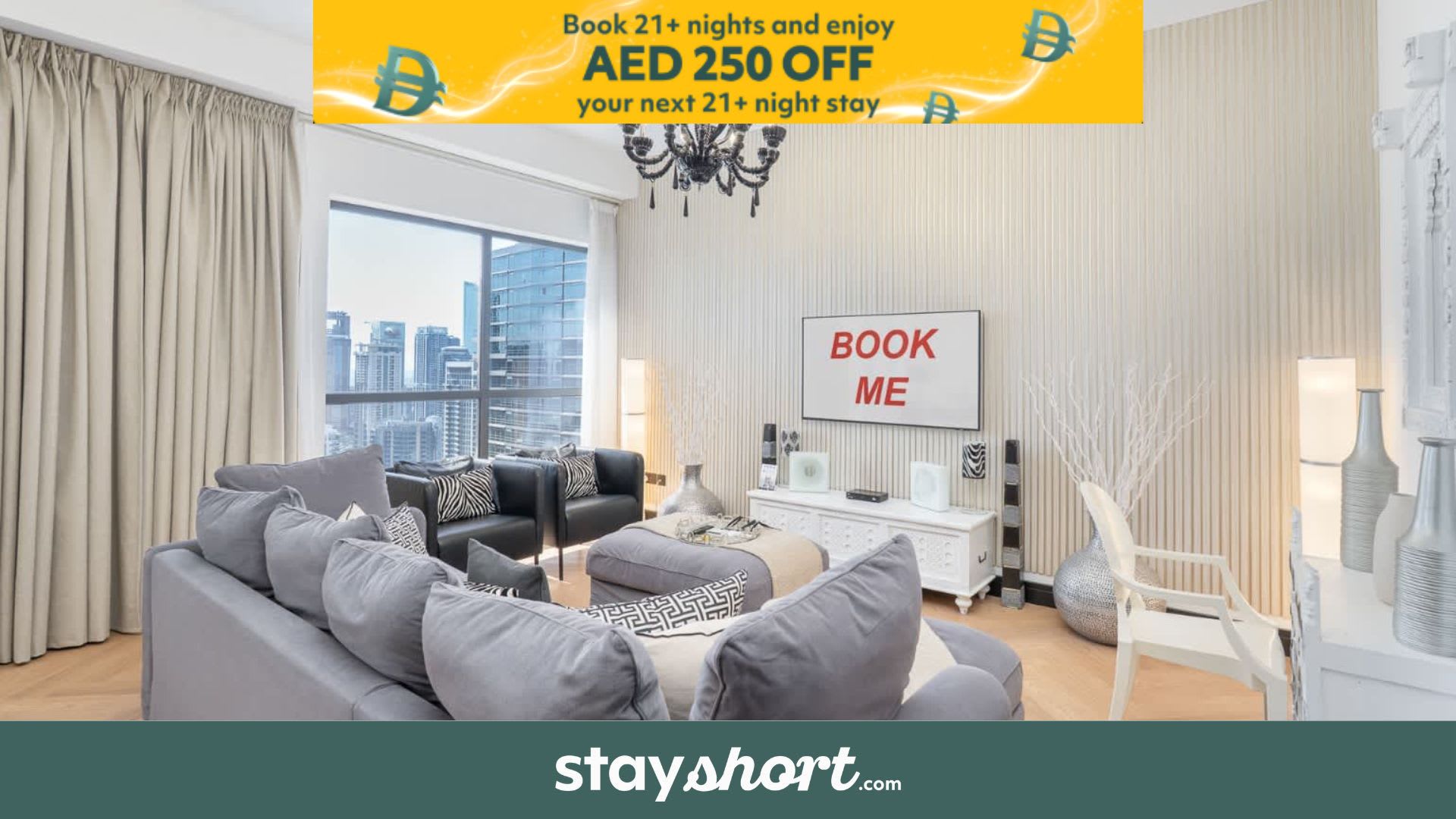 Free housekeeping visits during your stay - StayShort - Great 2BR Apartment near JBR beach! — JBR, دبي — vacation rental