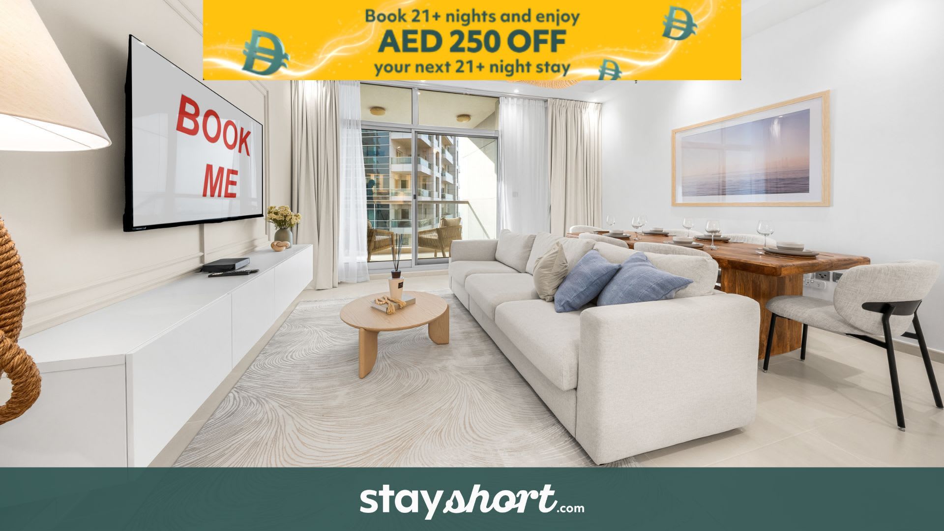Free housekeeping visits during your stay - StayShort - 2 Bed in Marina that Sleeps 2 with a City View — Dubai Marina, Dubai — vacation rental