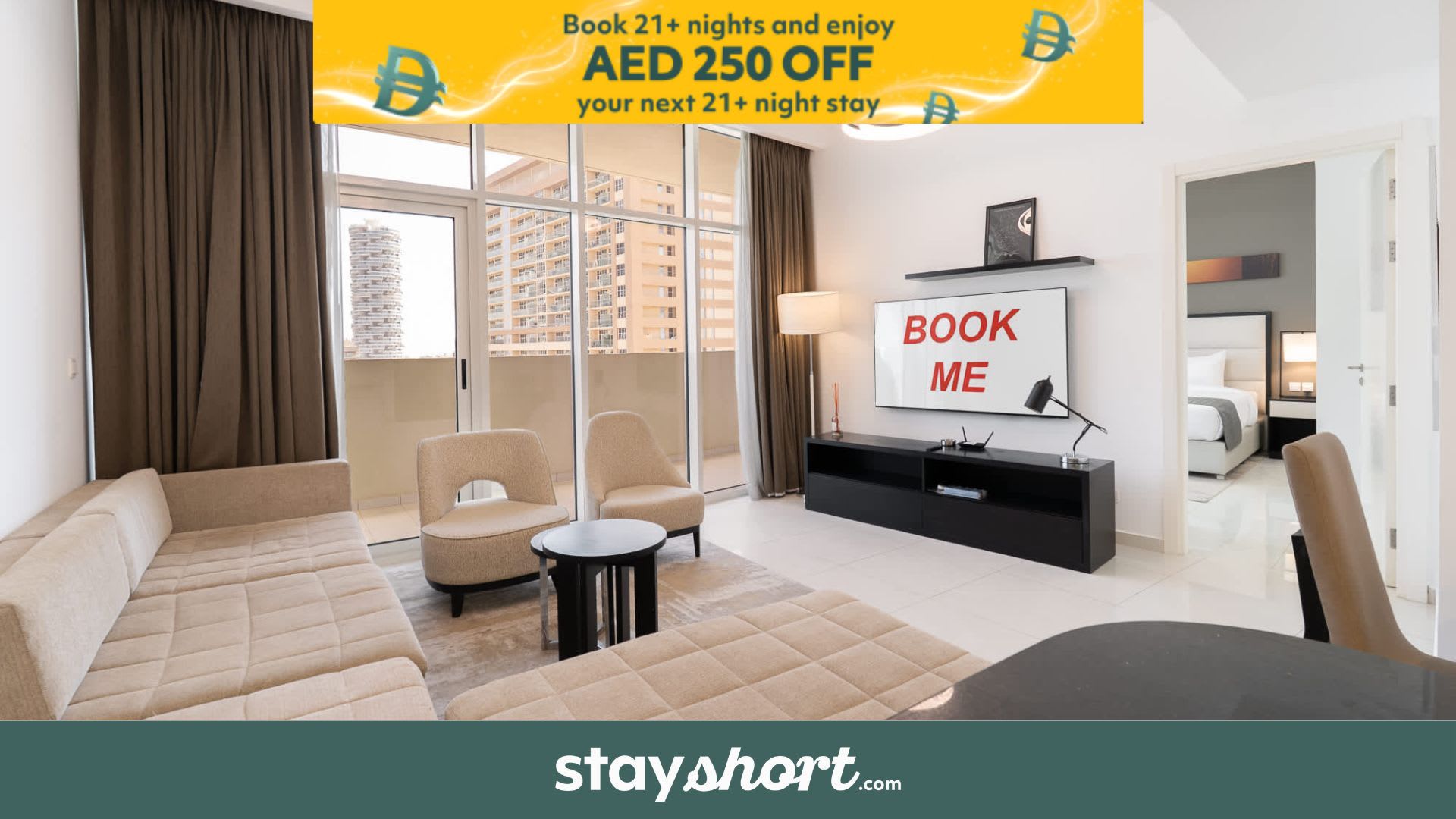 Free housekeeping visits during your stay - StayShort - 1 Bed in JVC Sleeps 4 with City Views! — JVC, Dubai — vacation rental