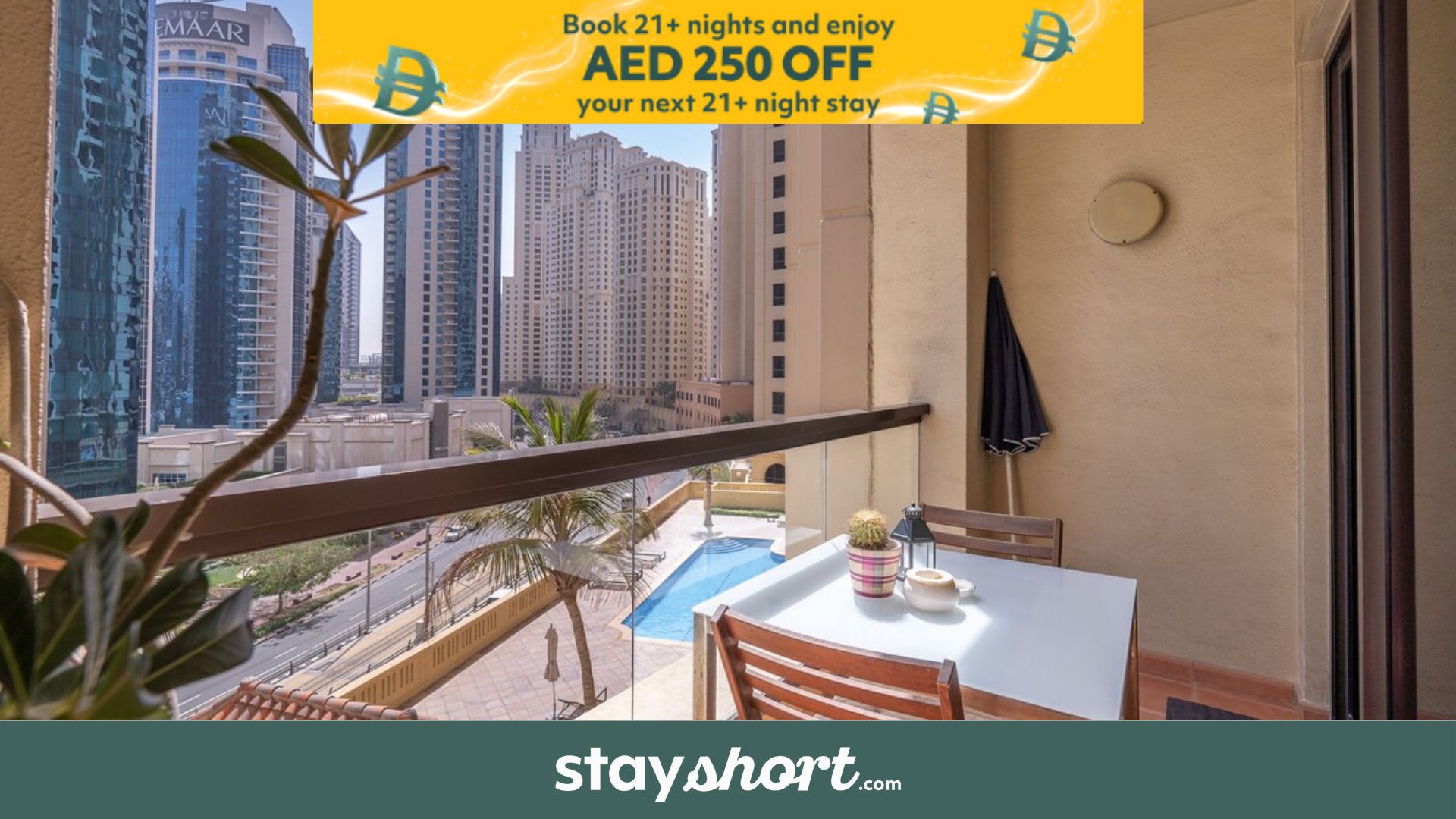 Free housekeeping visits during your stay - StayShort - Phenomenal 3BR Apartment in JBR - Sleeps 6! — JBR, Dubai — vacation rental