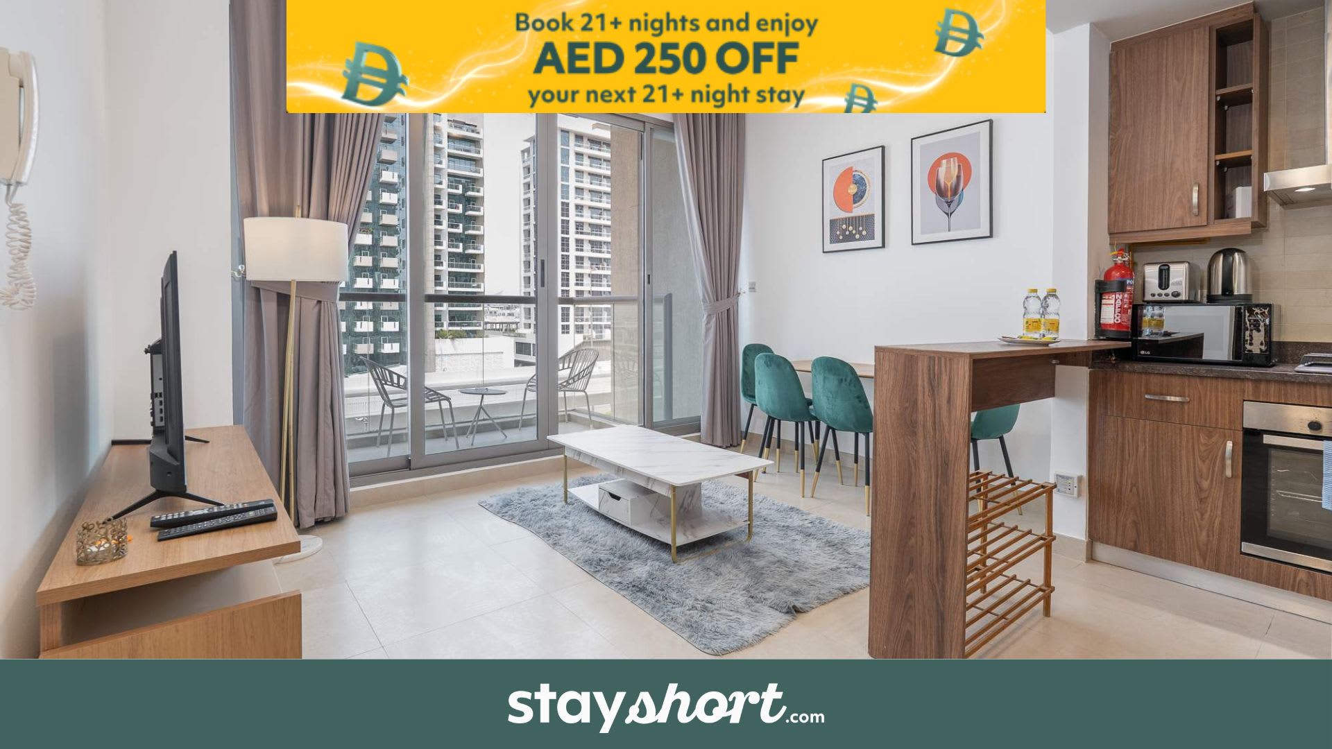 Free housekeeping visits during your stay - StayShort - Extravagant 1BR in Jebel Ali with Pool Amenity! — Jebel Ali, Dubai — vacation rental