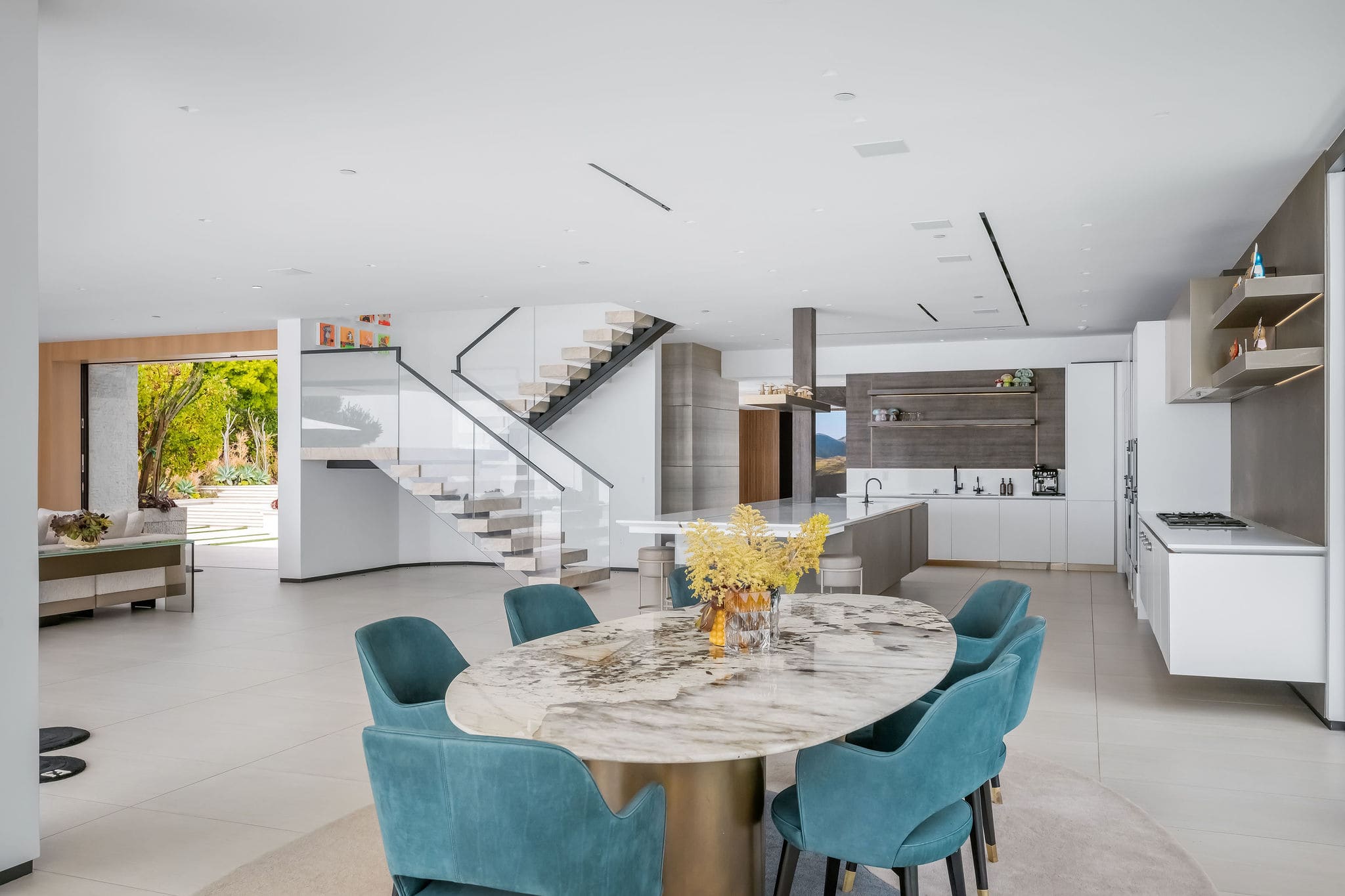 Open dining area connected to kitchen and main living spaces.
