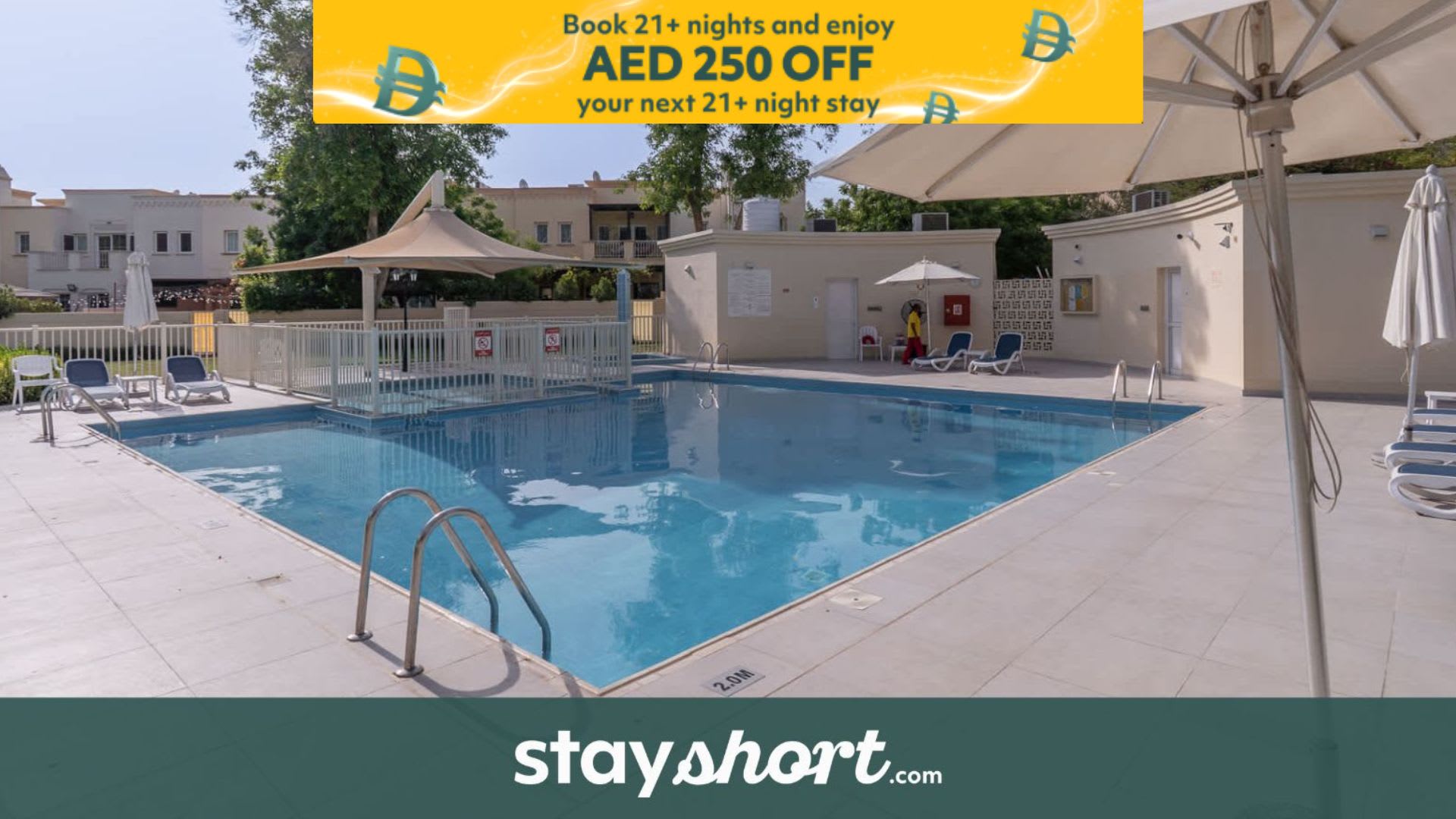 Free housekeeping visits during your stay - StayShort - Vibrant Villa in Springs 11 Sleeps 6 with Balcony! — Emirates Hills, Dubai — vacation rental