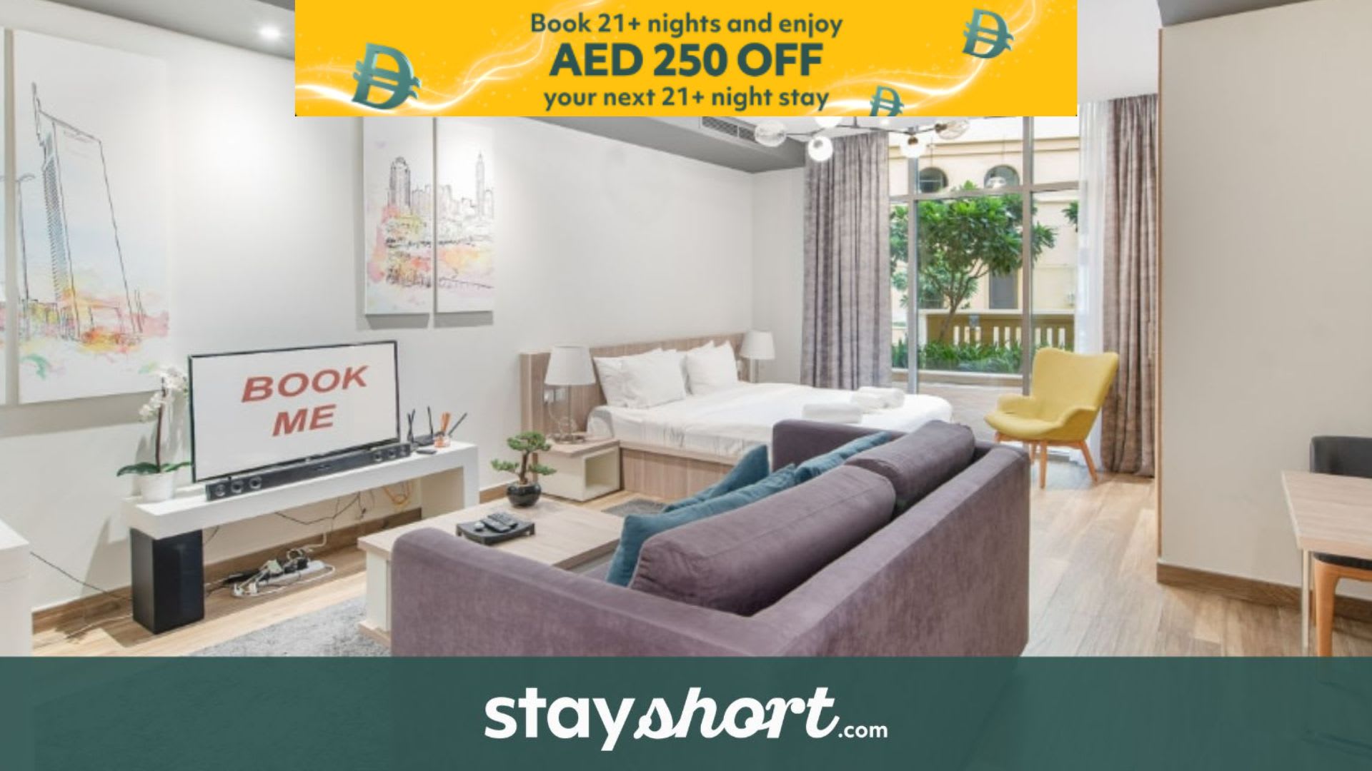 Free Housekeeping Visits During Your Stay - StayShort - Relaxing Studio in JBR Near the Beach Sleeps 4 — JBR, Dubai — vacation rental
