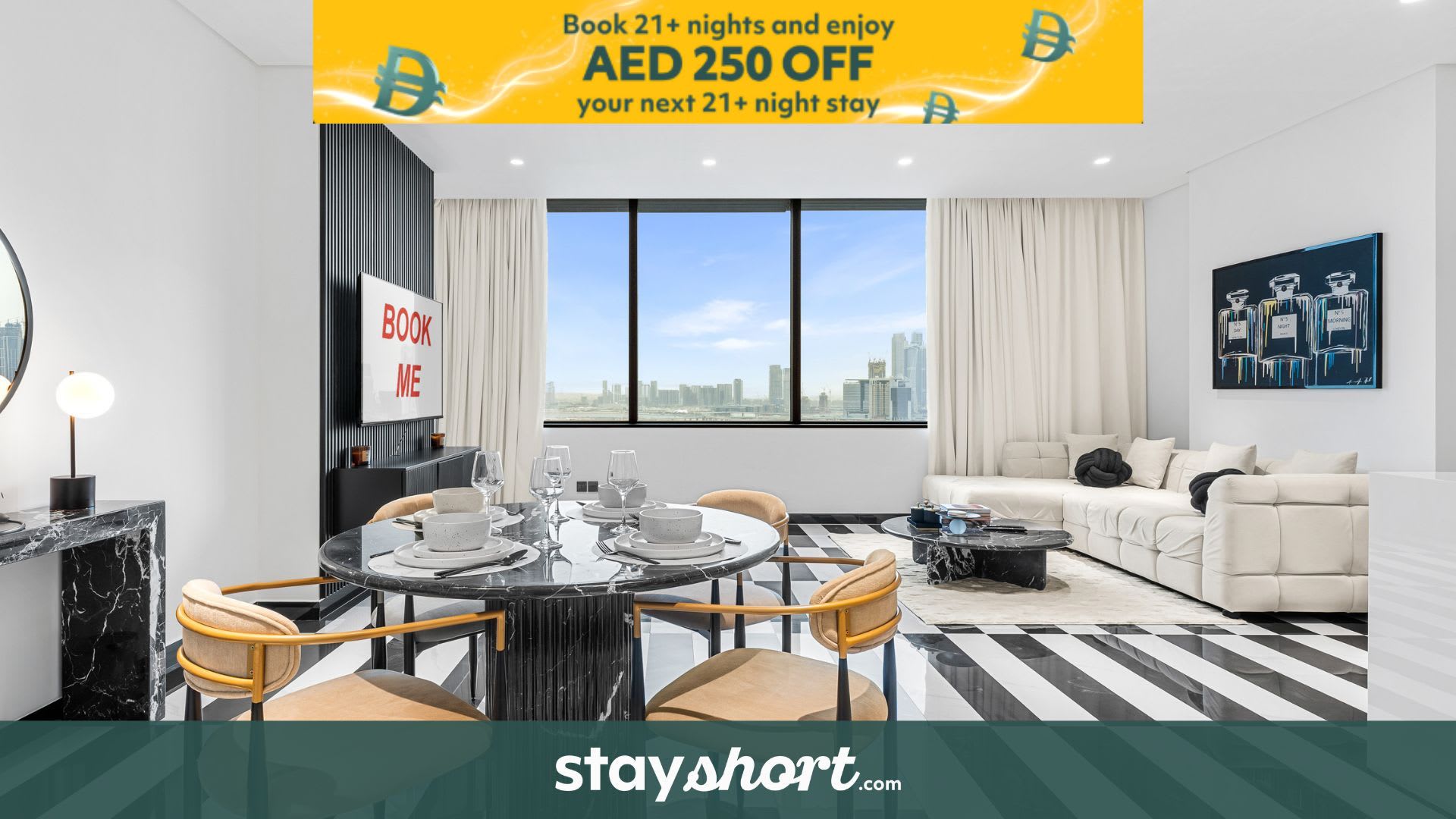 Free housekeeping visits during your stay - StayShort - Stylish 1 Bedroom in DIFC that Sleeps 2! — DIFC, Dubai — vacation rental