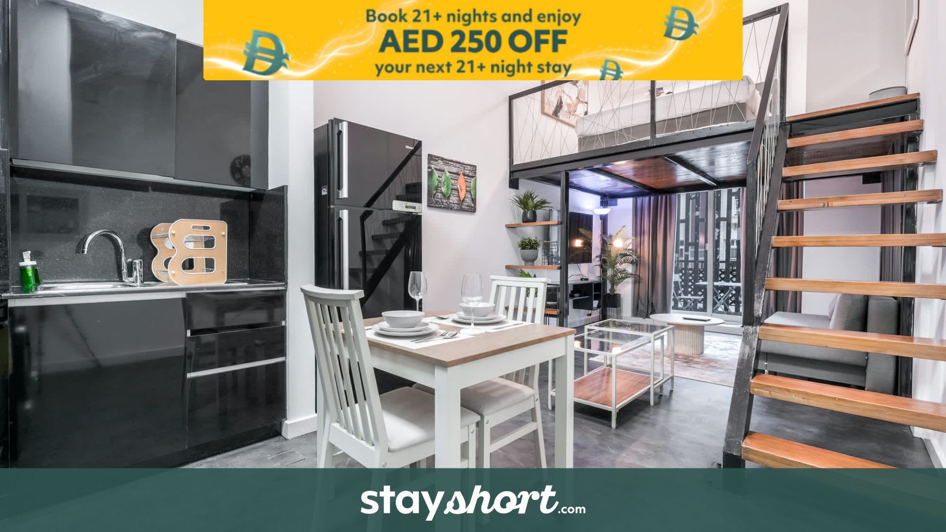 Free housekeeping visits during your stay - StayShort - Studio Unit in JVC Sleeps 3 with Balcony! — JVC, Dubai — vacation rental