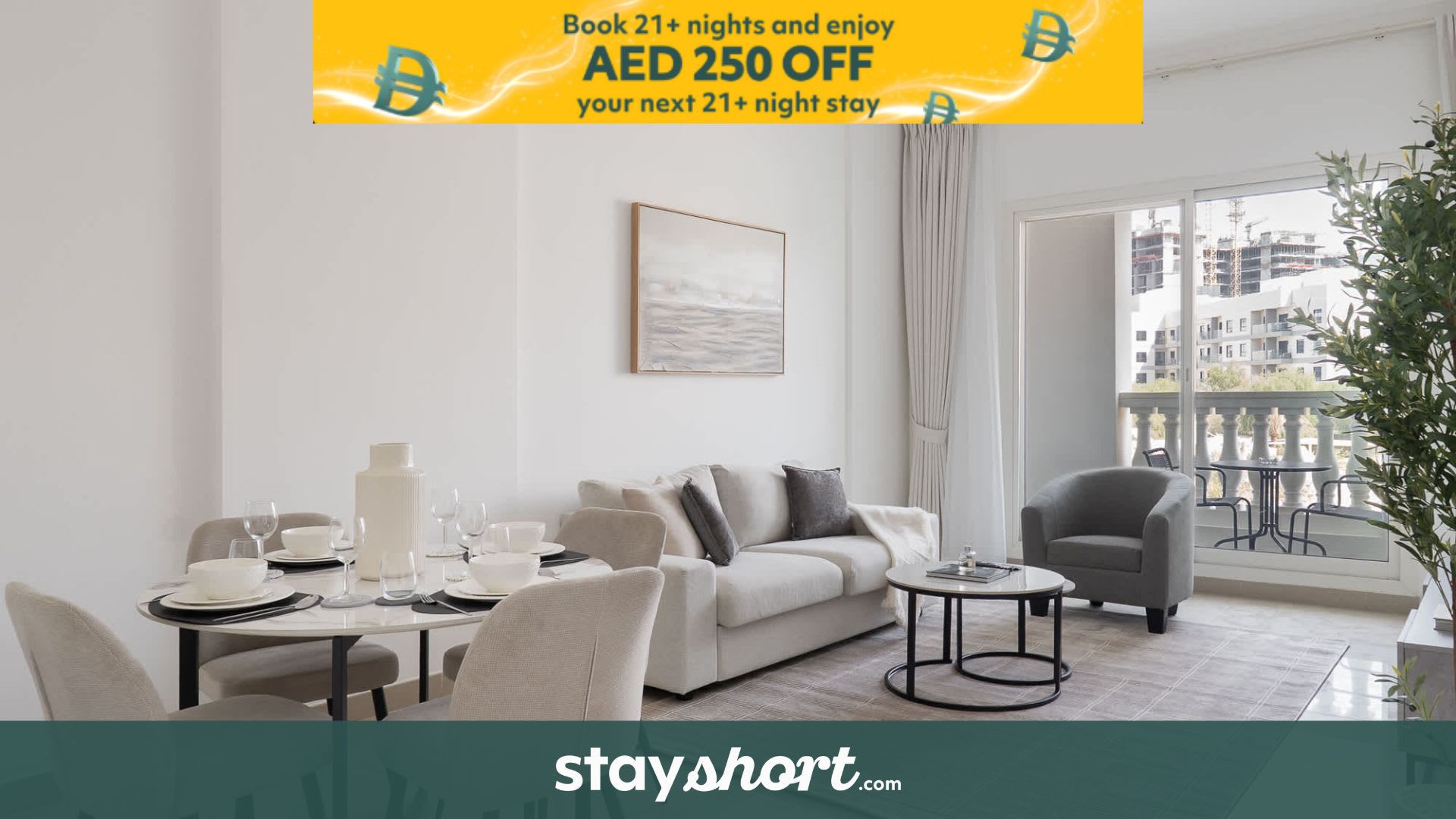 Free housekeeping visits during your stay - StayShort - Stylish JVC 1BR with Pool Access Sleeps 4 — JVC, Dubai — vacation rental