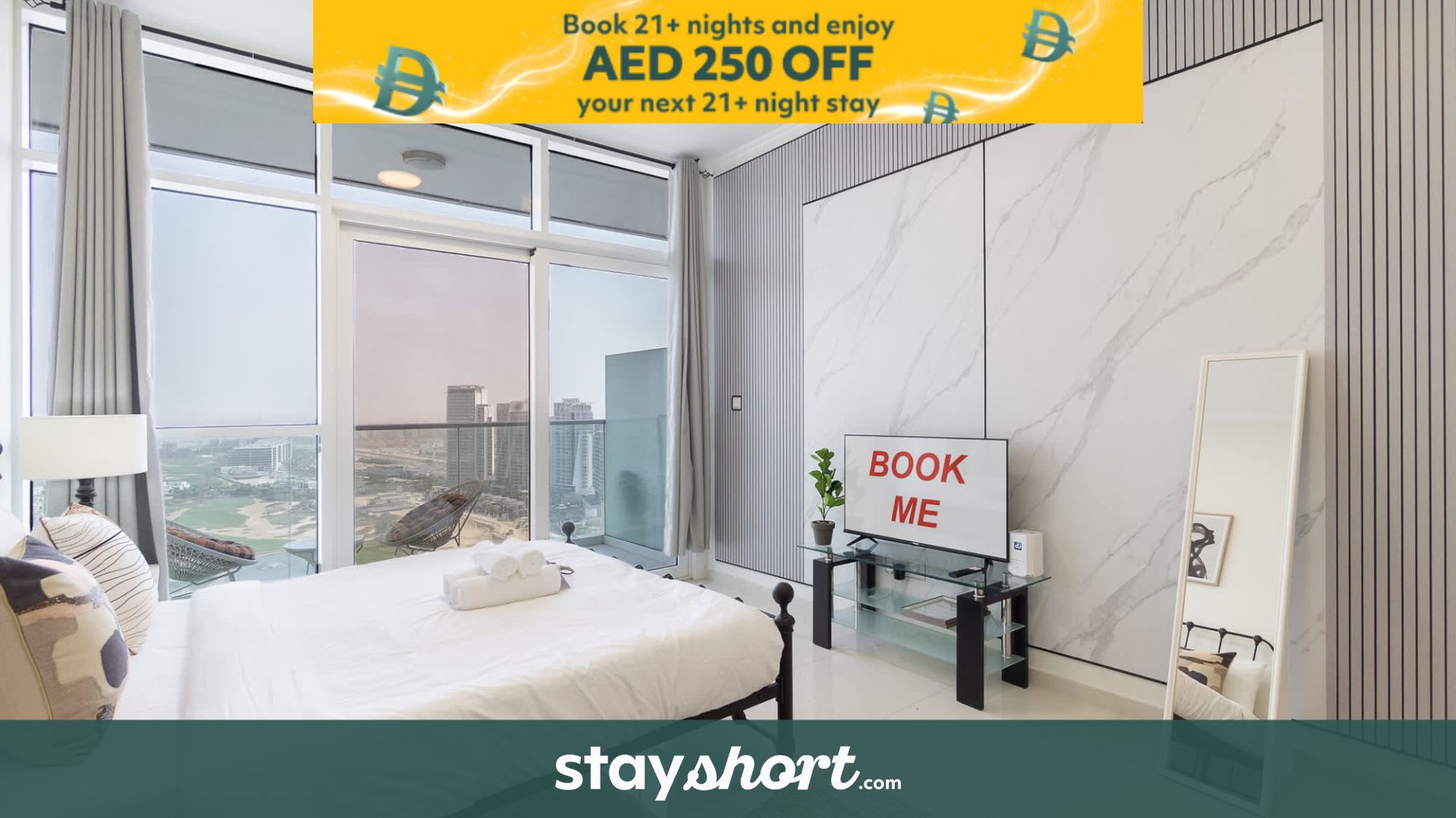 Free housekeeping visits during your stay - StayShort - Elegant DAMAC Hills Escape for 2 — Damac Hills, Dubai — vacation rental