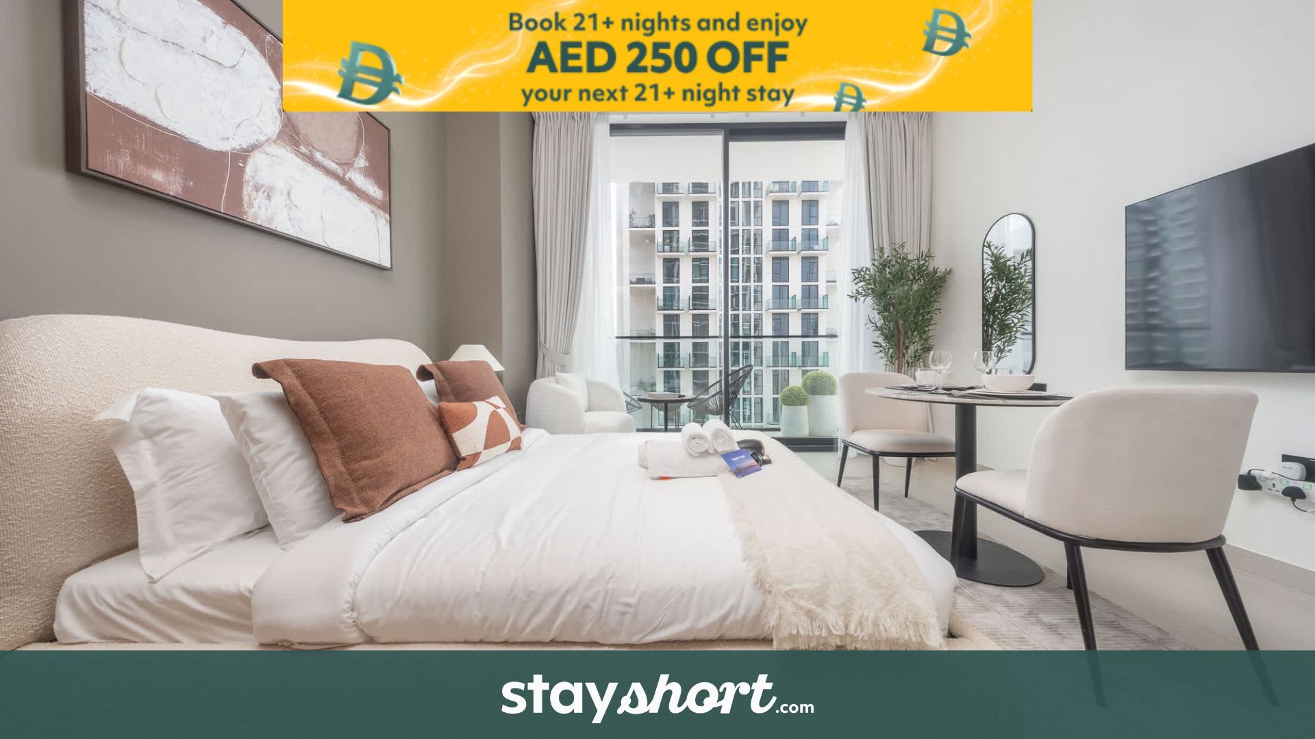 Free housekeeping visits during your stay - StayShort - JVC Cozy Studio for 2 people with City Views! — JVC, Dubai — vacation rental