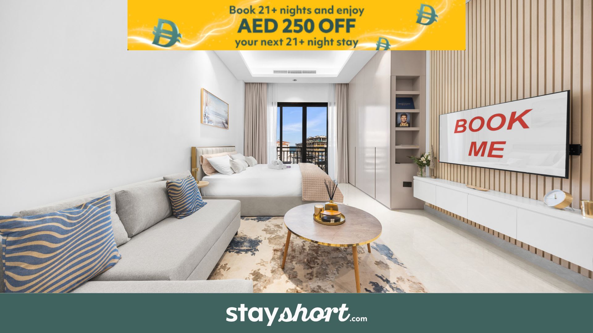 Free housekeeping visits during your stay - StayShort - Peaceful Studio with Beautiful Palm Views that Sleeps 2 — Palm Jumeirah, Dubai — vacation rental