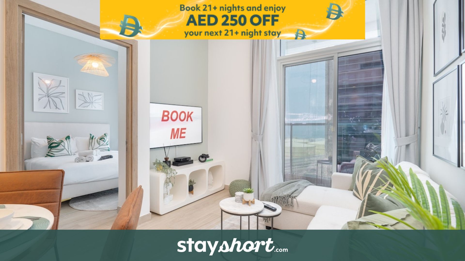 Free housekeeping visits during your stay - StayShort - Elegant 1BR Coastal Stay Steps from the Beach — Dubai Marina, Dubai — vacation rental