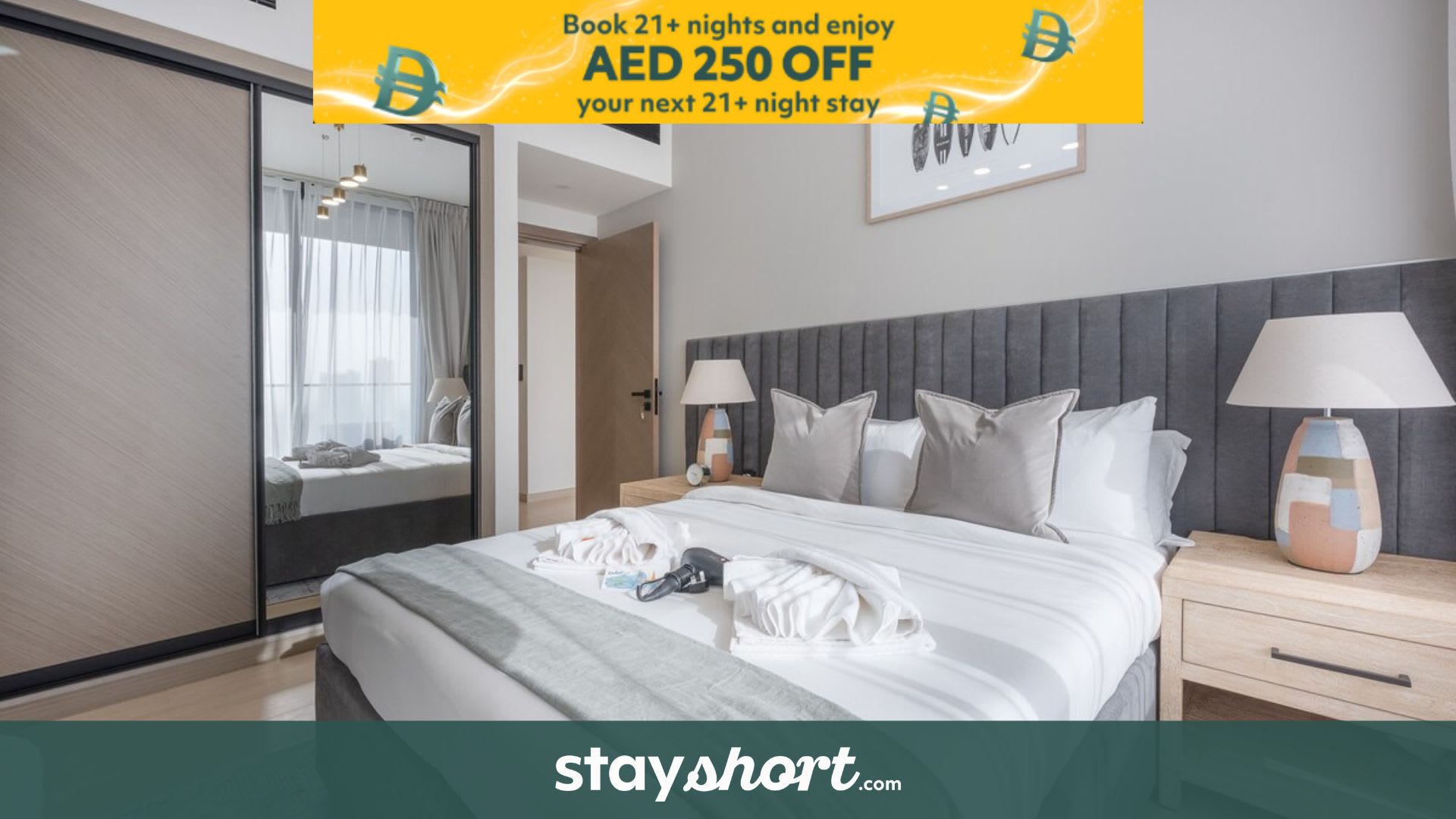 Free housekeeping visits during your stay - StayShort - Cozy 1-Bedroom Apartment Perfect for 4 in JVC! — JVC, Dubai — vacation rental