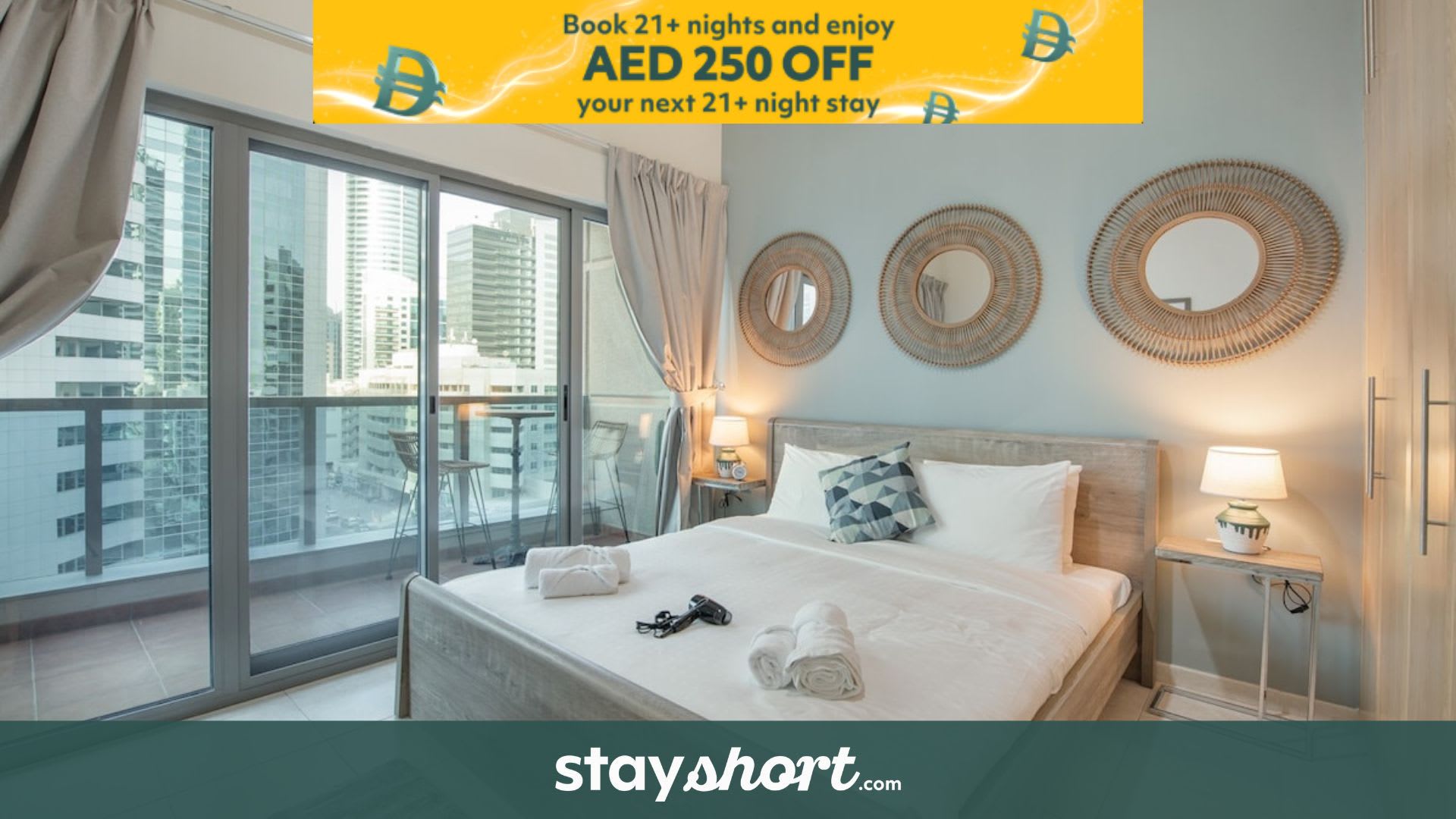Free housekeeping visits during your stay - StayShort - Classy 1-Bedroom Apartment in Dubai Marina with City Views! — Dubai Marina, Dubai — vacation rental