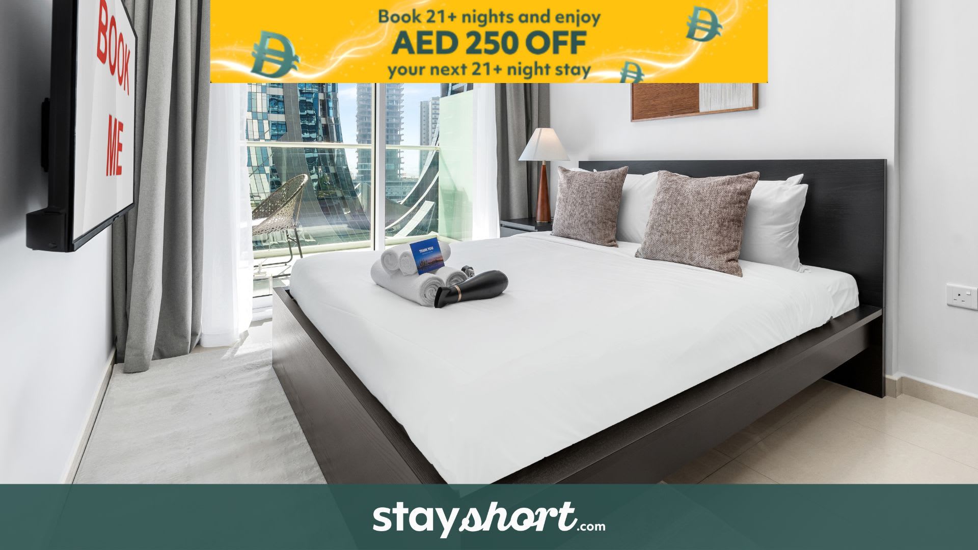 Free housekeeping visits during your stay - StayShort - Cozy & Modern 1BR in Business Bay that Sleeps 4! — Damac, Dubai — vacation rental