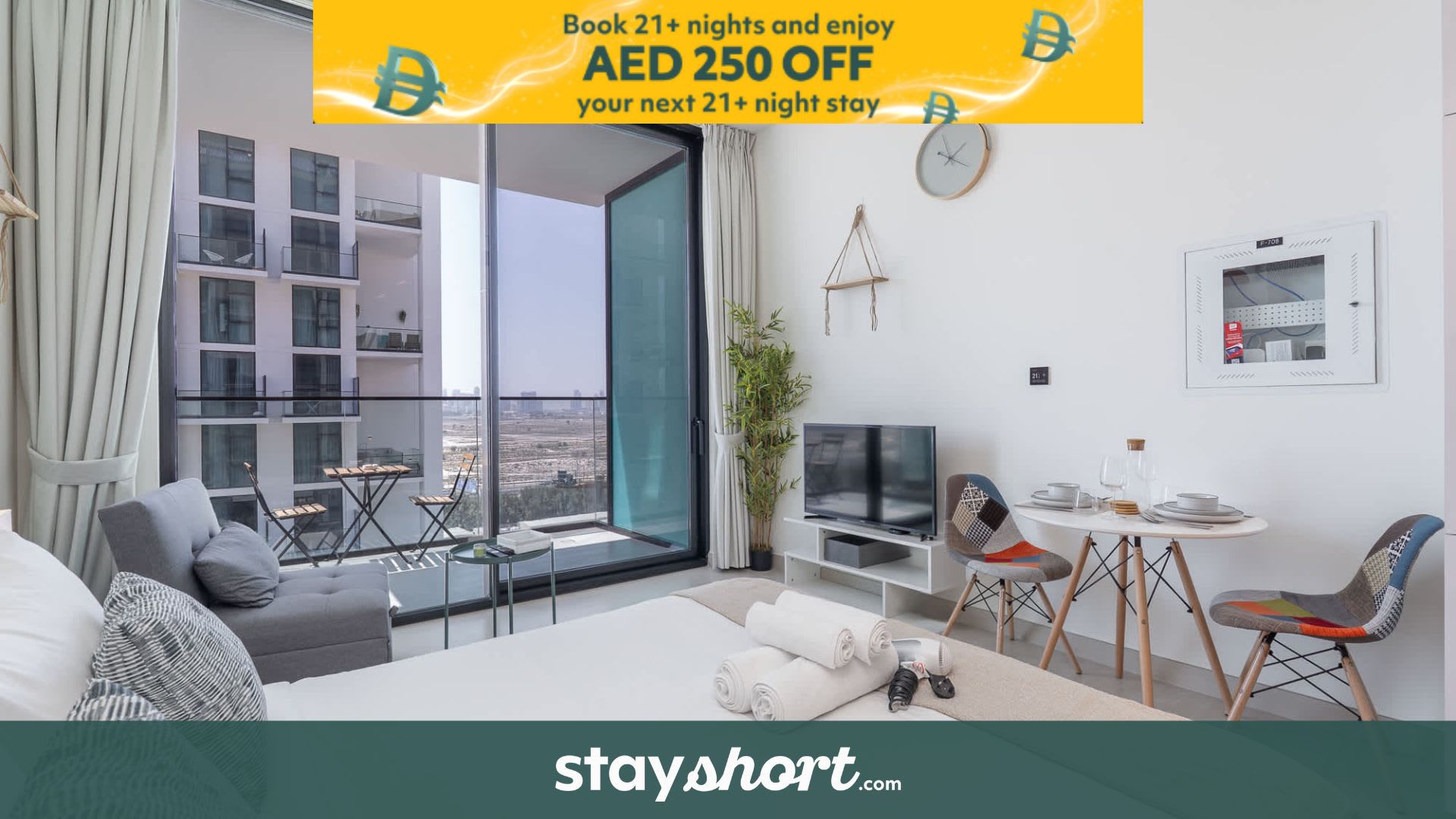 Free housekeeping visits during your stay - StayShort - A Superb and Amazing Studio in Binghatti Lavender with Balcony — JVC, دبي — vacation rental