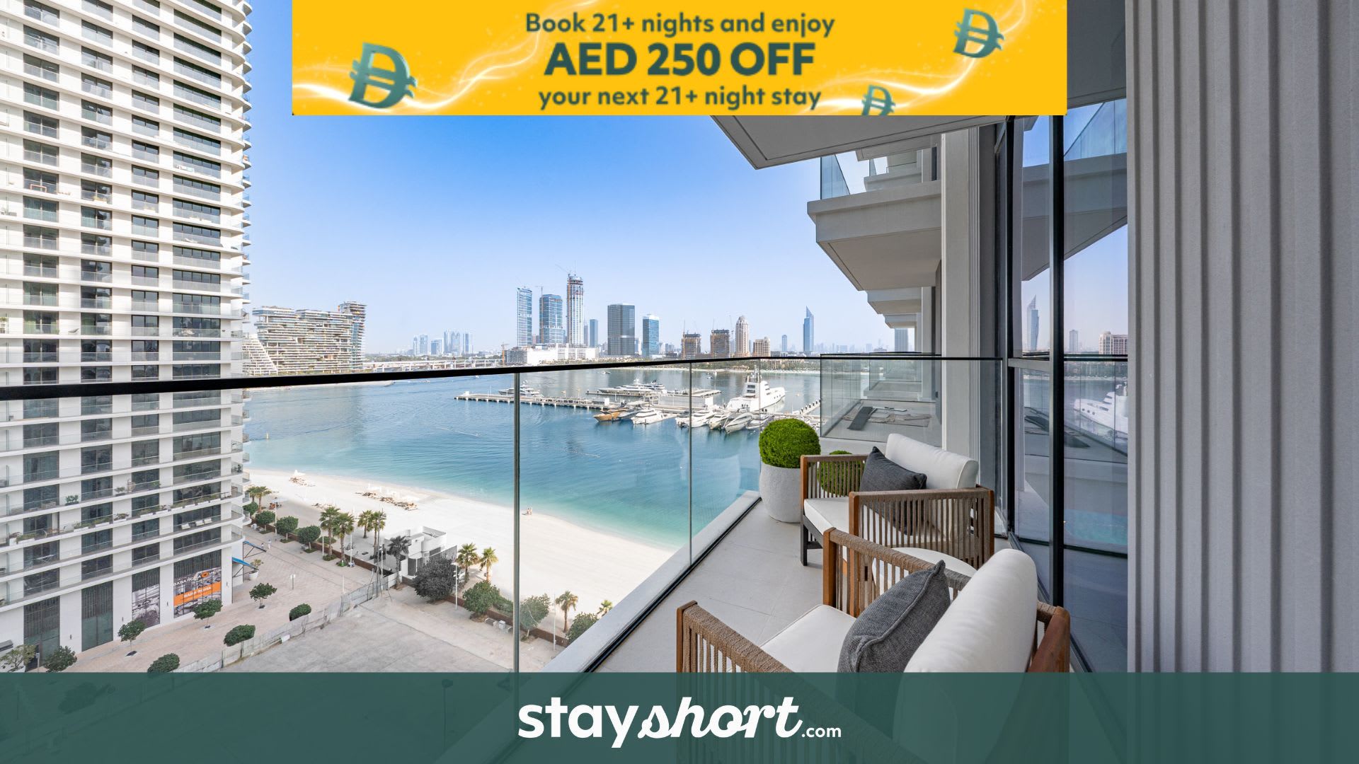Free housekeeping visits during your stay - StayShort - Beach Front 1 Bed that Sleeps 4 with Amazing Views — Emaar Beachfront, Dubai — vacation rental