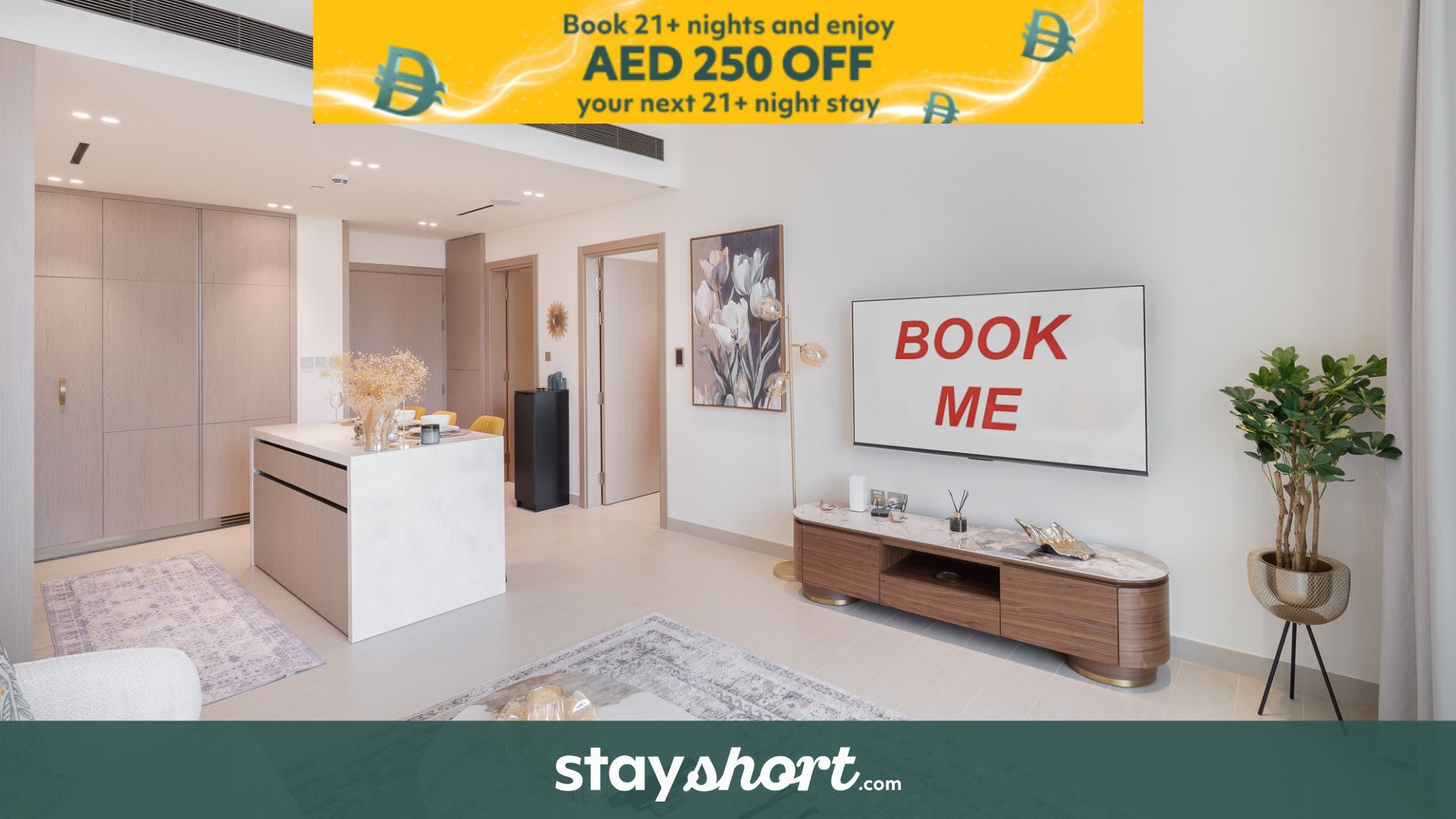 Free housekeeping visits during your stay - StayShort - A Modern 1 Bedroom Apartment That Sleeps 2 with Balcony — JVC, Dubai — vacation rental