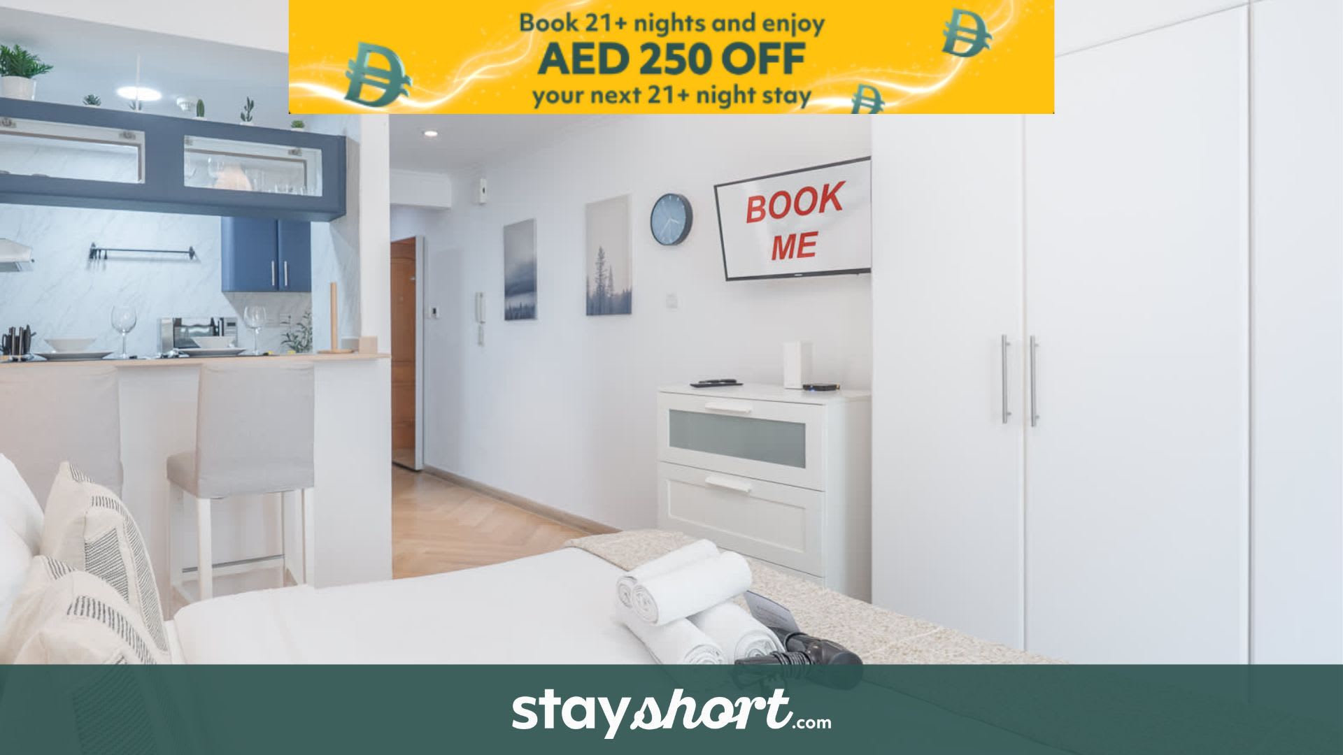 Free housekeeping visits during your stay - StayShort - Cozy Beachside Stay in Dubai Marina Near JBR Sleeps 2 — Dubai Marina, Dubai — vacation rental