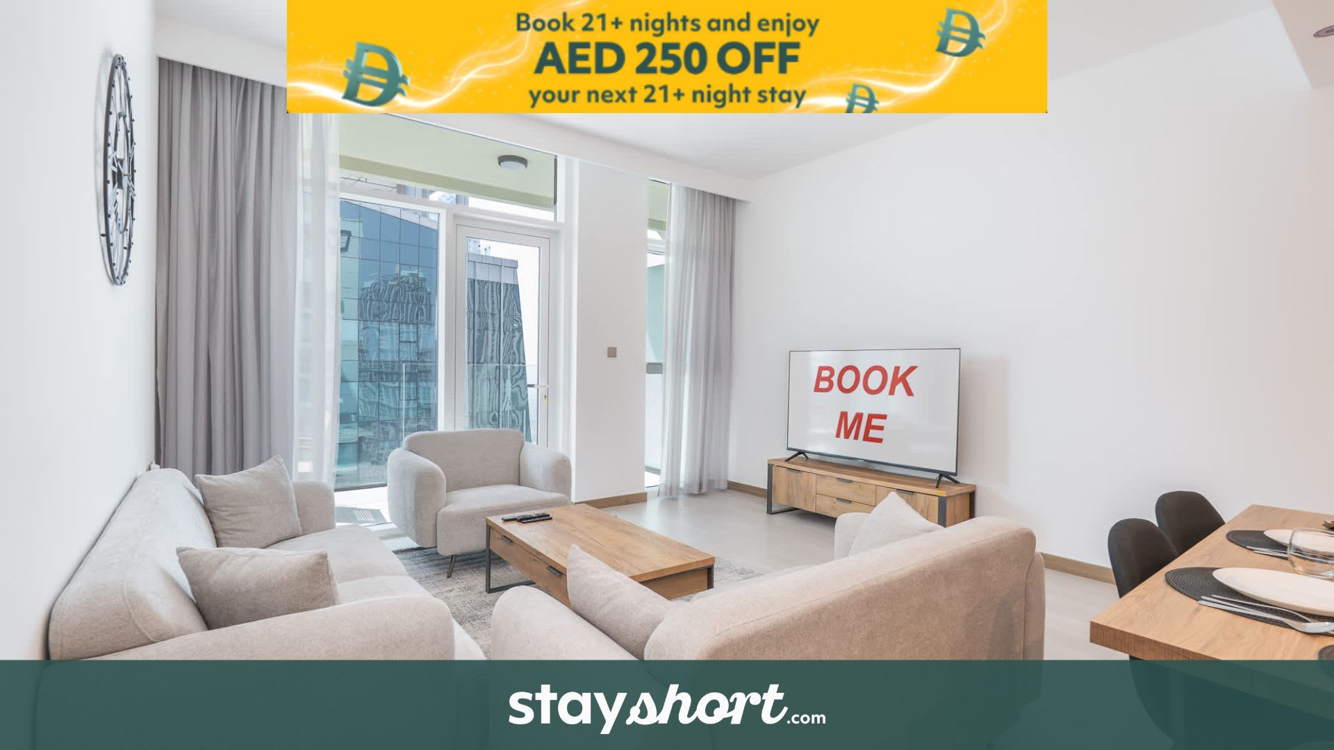 Free housekeeping visits during your stay - StayShort - Luxury 2 Bedroom Retreat in Business Bay Sleeps 4 — Business Bay, Dubai — vacation rental