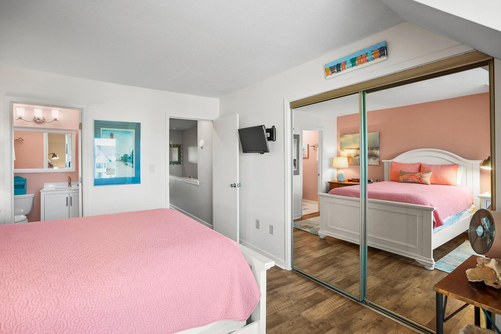 Guest Bedroom 1 with Queen Bed and Full En Suite Bathroom