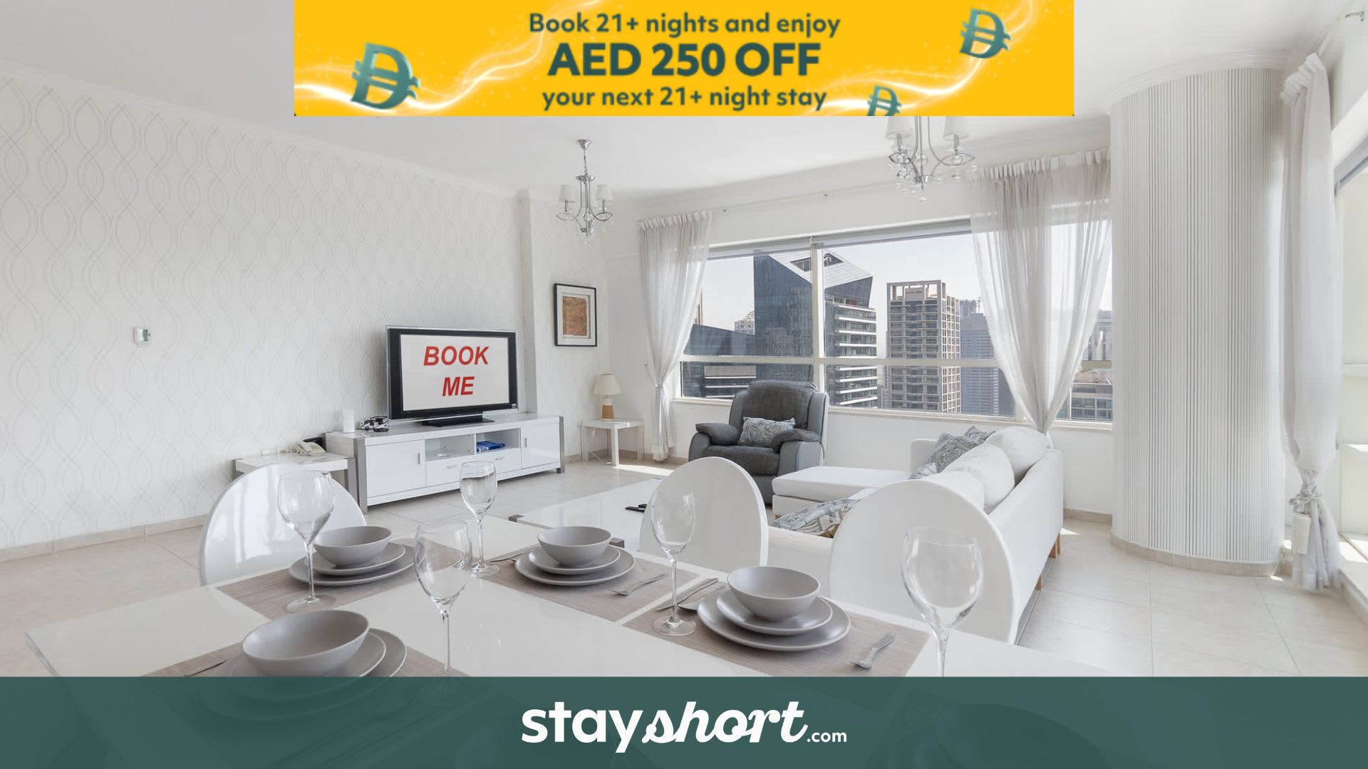 Free housekeeping visits during your stay - StayShort - Dubai Marina sleeps 4 with Marina Views! — Dubai Marina, Dubai — vacation rental