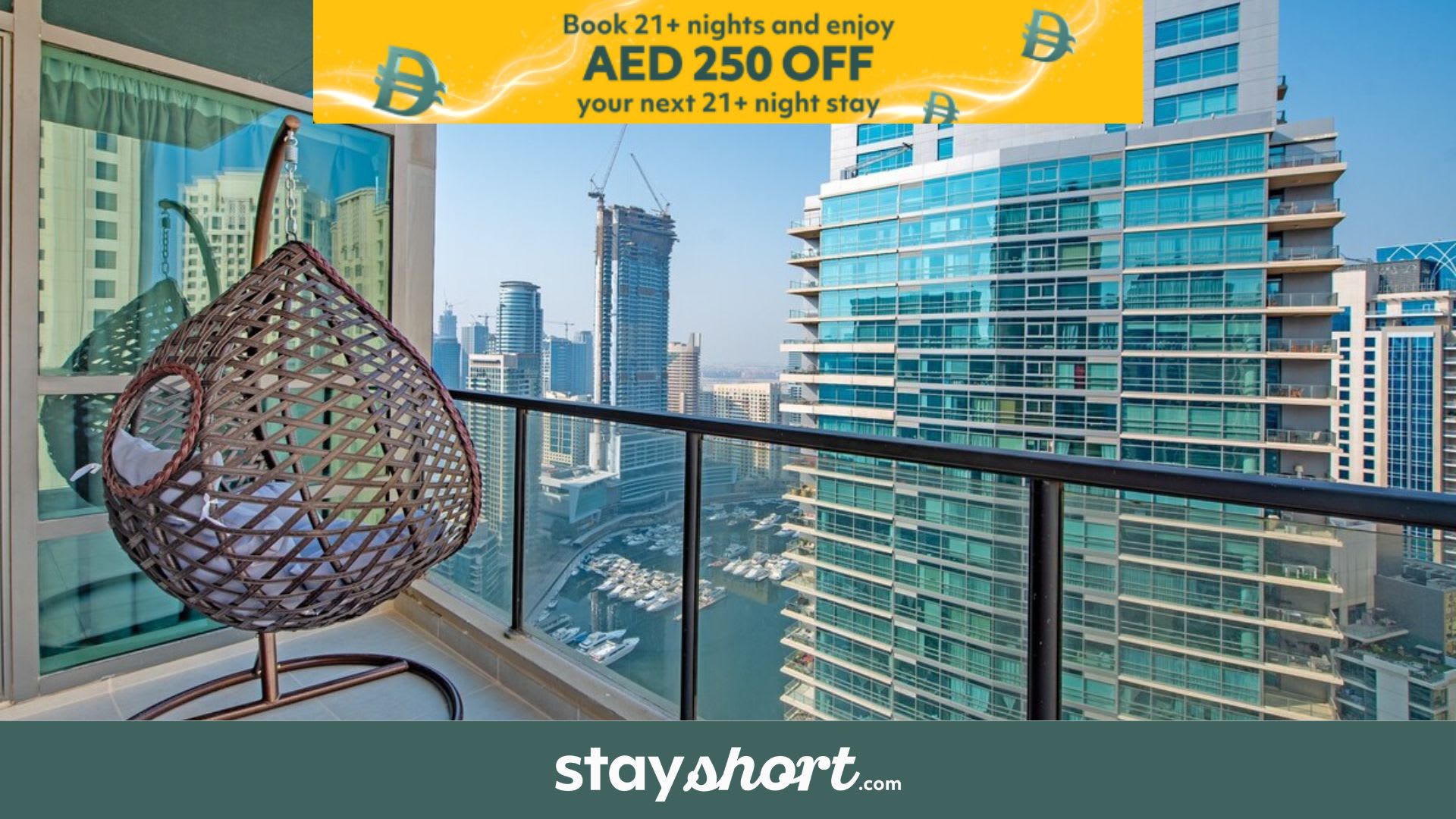 Free housekeeping visits during your stay - StayShort - Warm & Cozy 1-Bedroom Stay for 4 in Dubai Marina — Dubai Marina, Dubai — vacation rental
