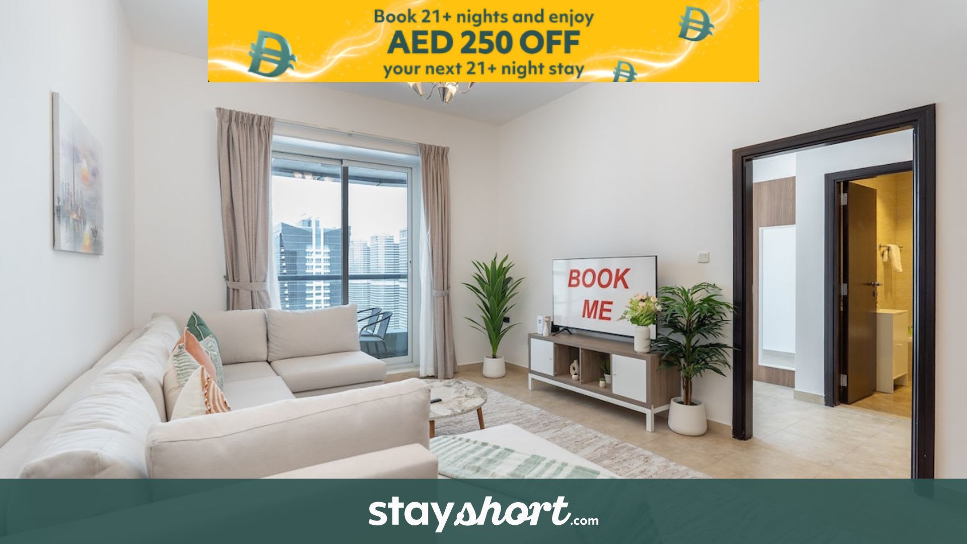 Free housekeeping visits during your stay - StayShort - Comfy 1-Bedroom Apartment Perfect for 4 in JLT — JLT, Dubai — vacation rental