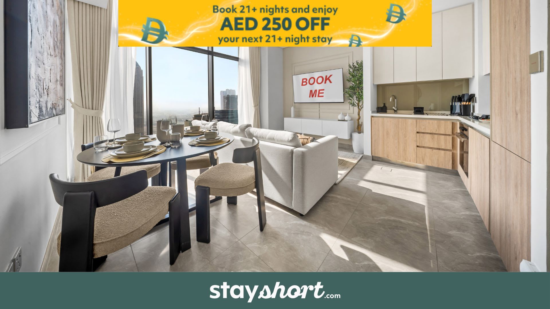Free housekeeping visits during your stay - StayShort - Beautiful 1BR in Business Bay Sleeps 4! — Business Bay, Dubai — vacation rental
