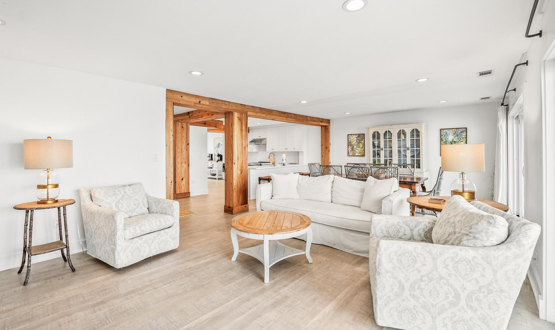 Living Room with Access to Ocean Front Deck