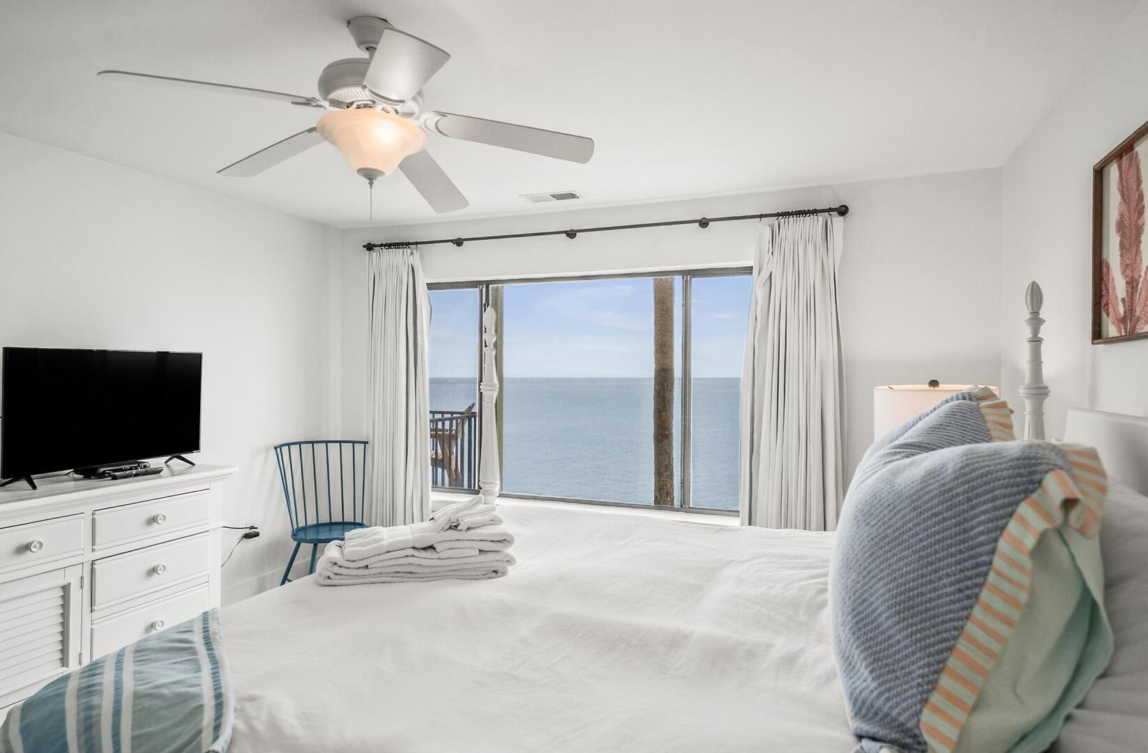 Primary Ocean Front Bedroom with King Bed