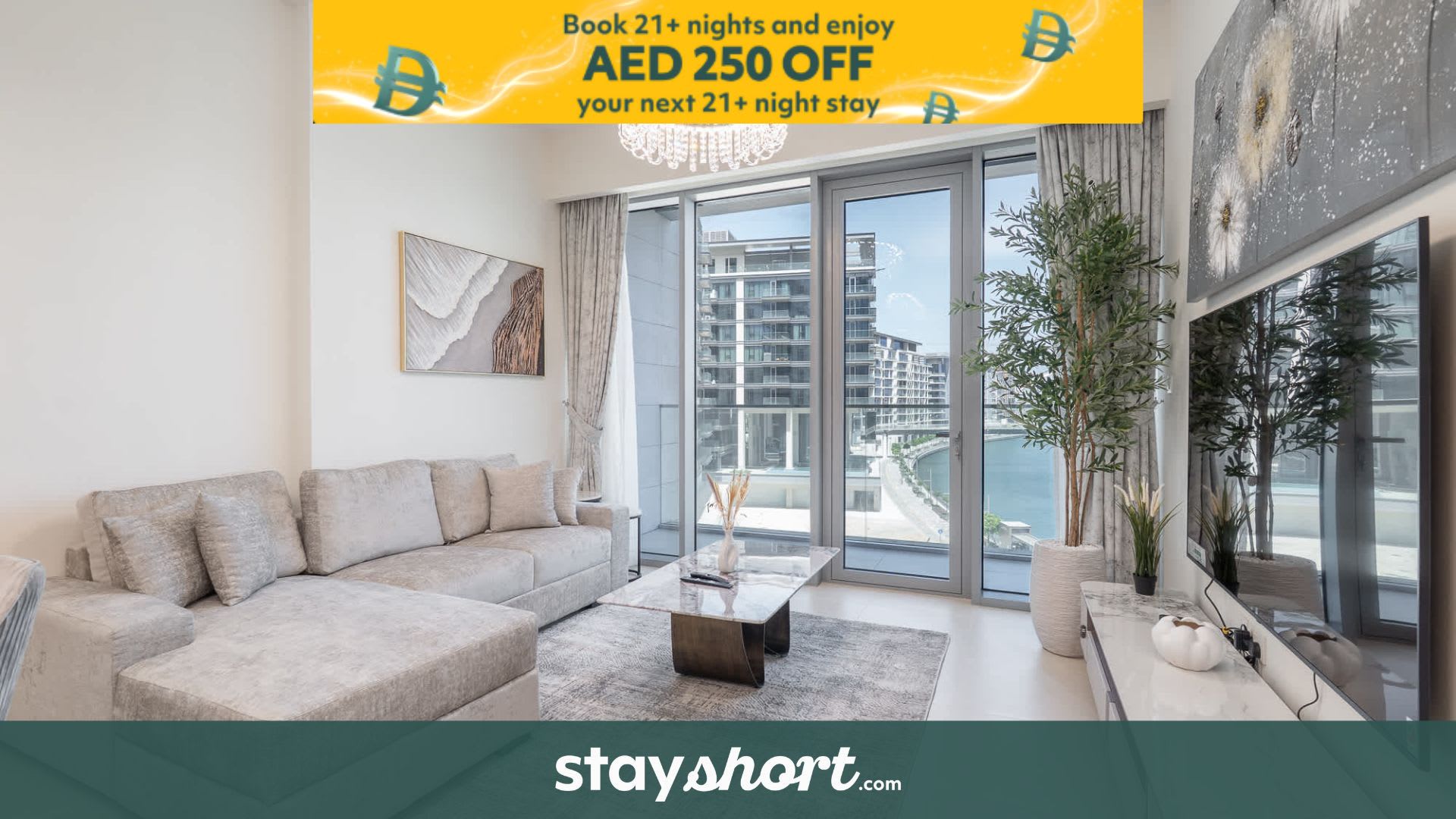 Free housekeeping visits during your stay - StayShort - Waterfront Living with a Spacious Layout Sleeps 5 — Al Wasl, Dubai — vacation rental