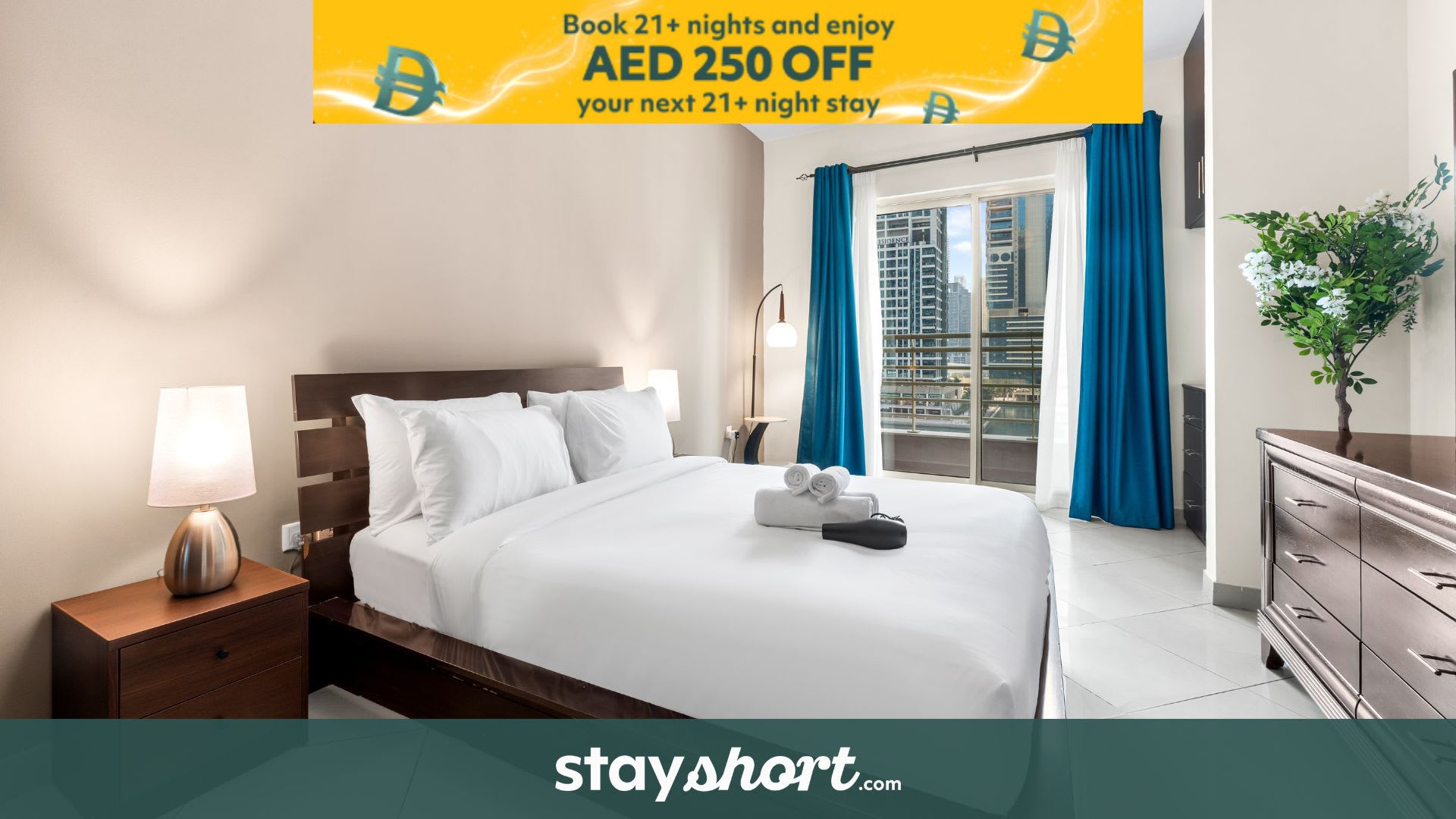 Free housekeeping visits during your stay - StayShort - Cozy 1BR Retreat in JLT that Sleeps 4 — JLT, Dubai — vacation rental