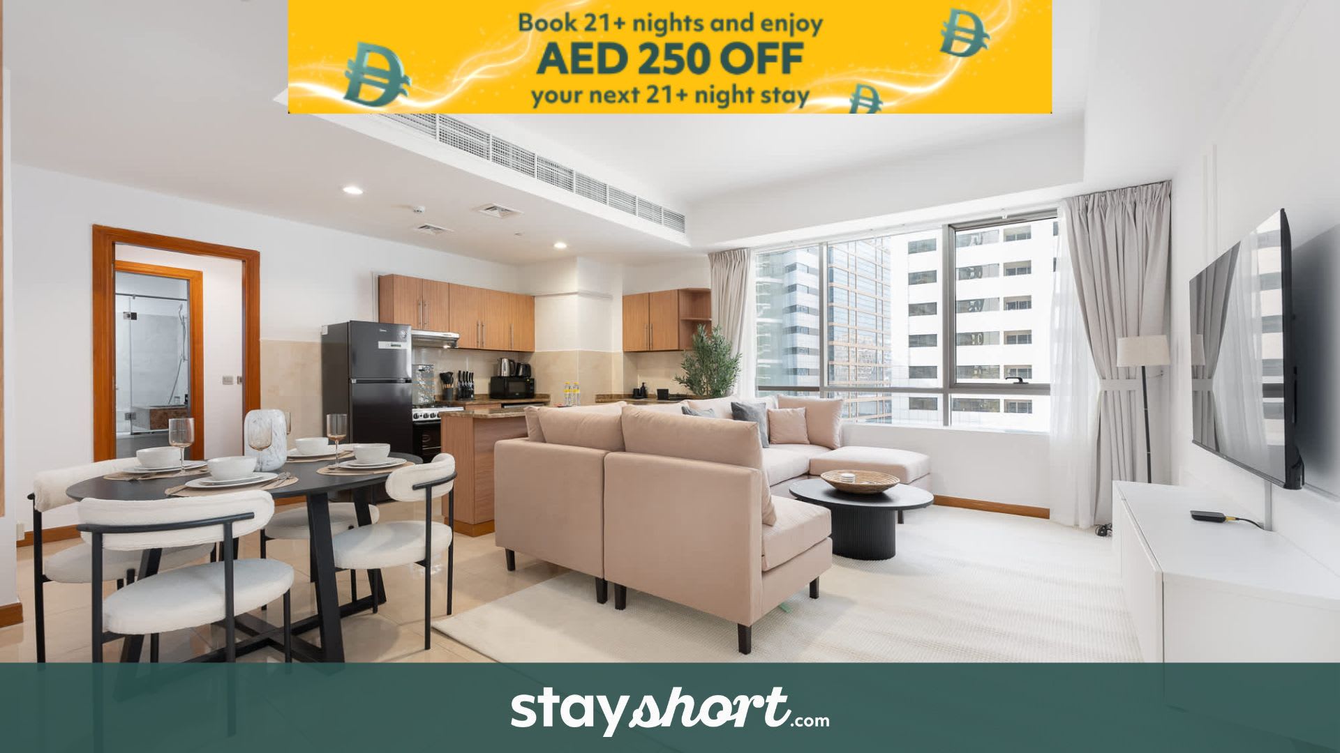 Free housekeeping visits during your stay - StayShort - Spacious 1BR Apartment in Al Barsha Perfect for 2 — Al Barsha, Dubai — vacation rental