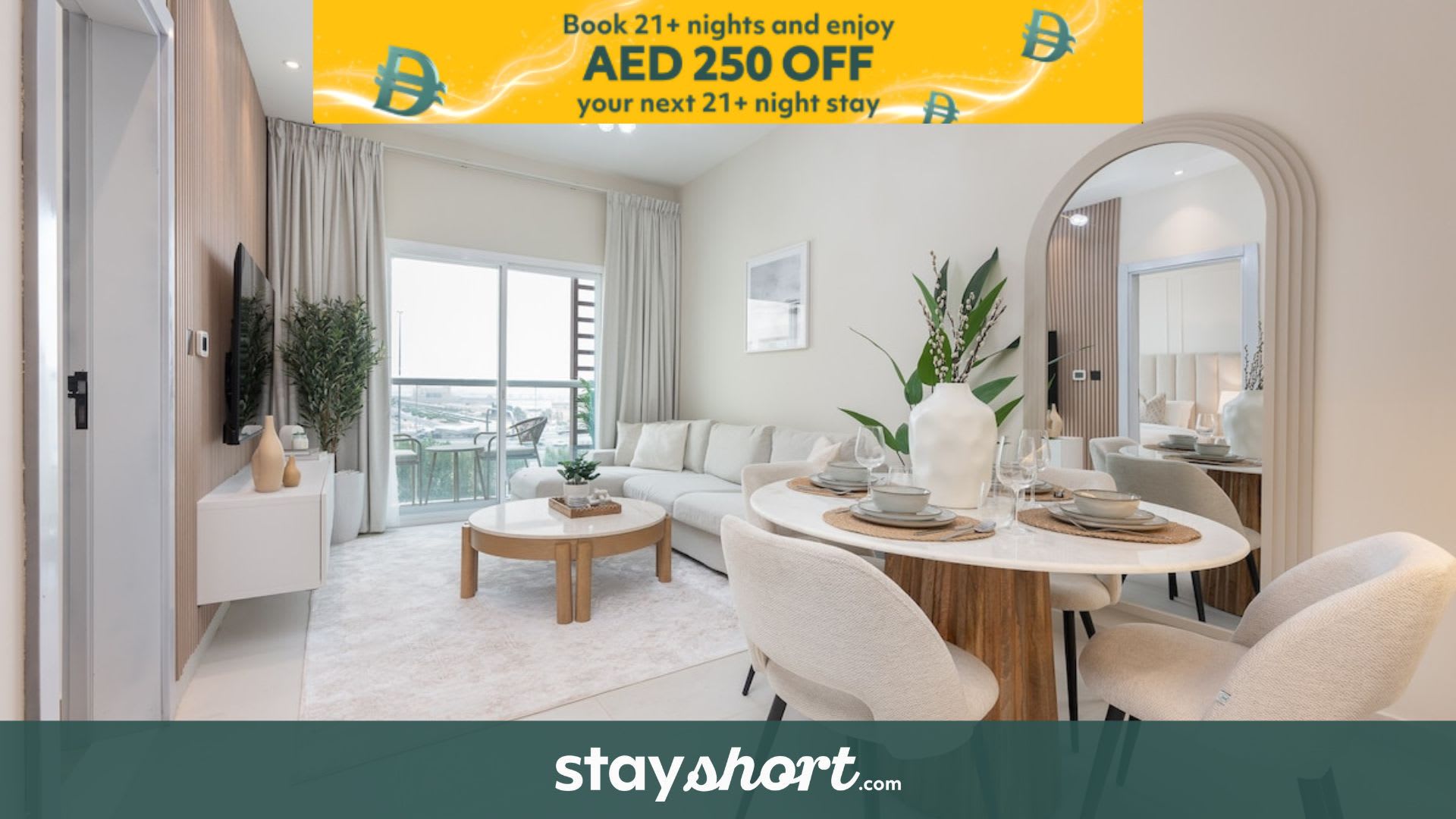 Free housekeeping visits during your stay - StayShort - Elegant 1-Bedroom Apartment in Jumeirah Village Triangle with Balcony Bliss — JVT, Dubai — vacation rental