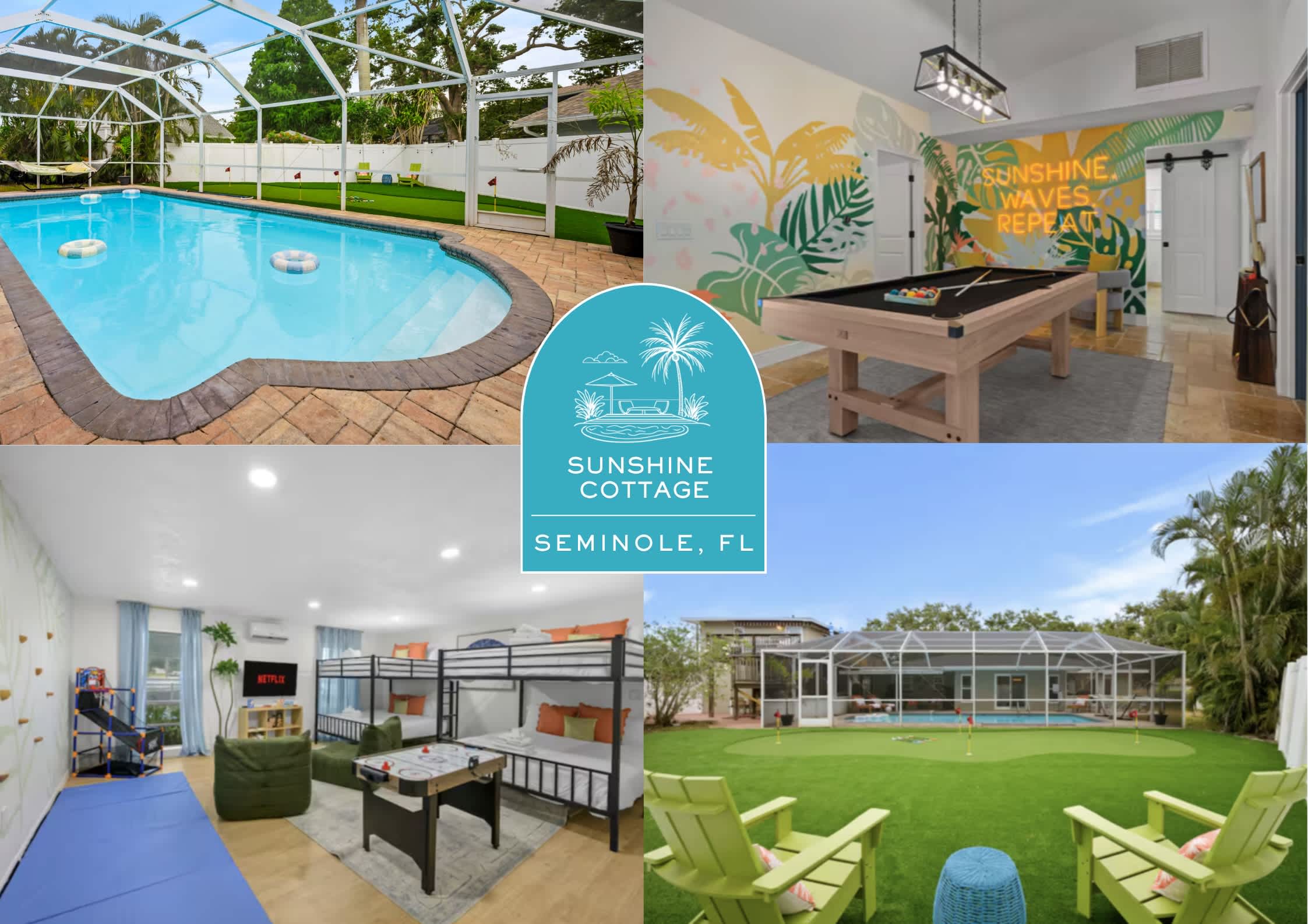 Sleeps 10 | Sport Court | Pool | Putt Putt — Seminole, FL — vacation rental
